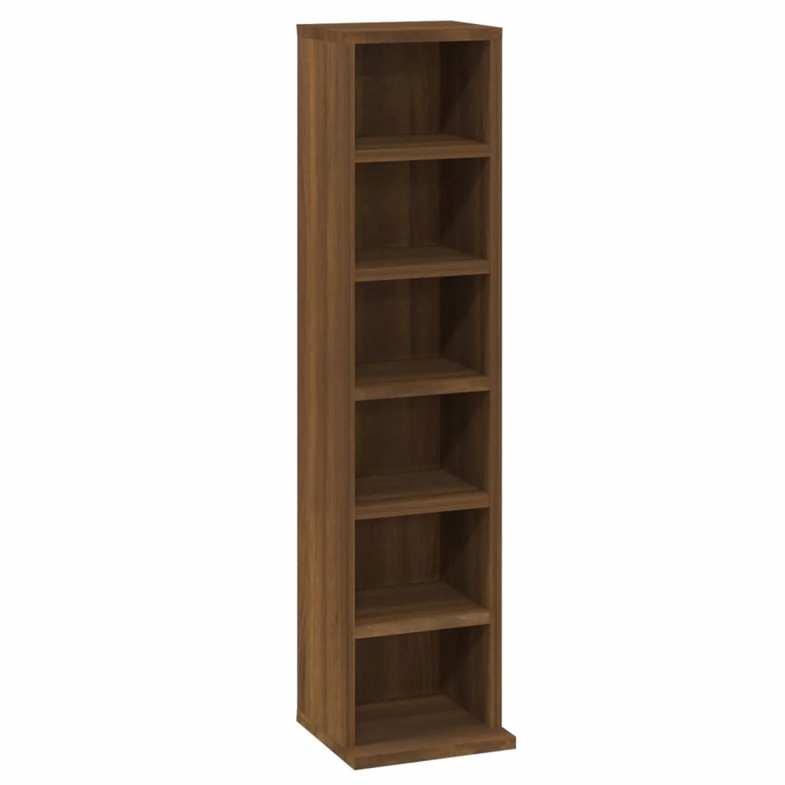 BaraSh Estantería de CD Madera contrachapada Roble marrón Mueble para Discos Mueble CD 21x20x88 cm