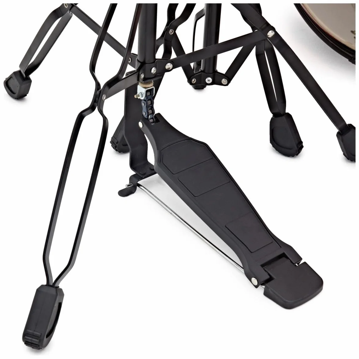 Gear4music BDK-1 Kit de Batería Compacta Completa para Principiantes - Batería Acústica de 5 Piezas, Platillos, Pedal de Bombo, Sillín y Baquetas - Negro