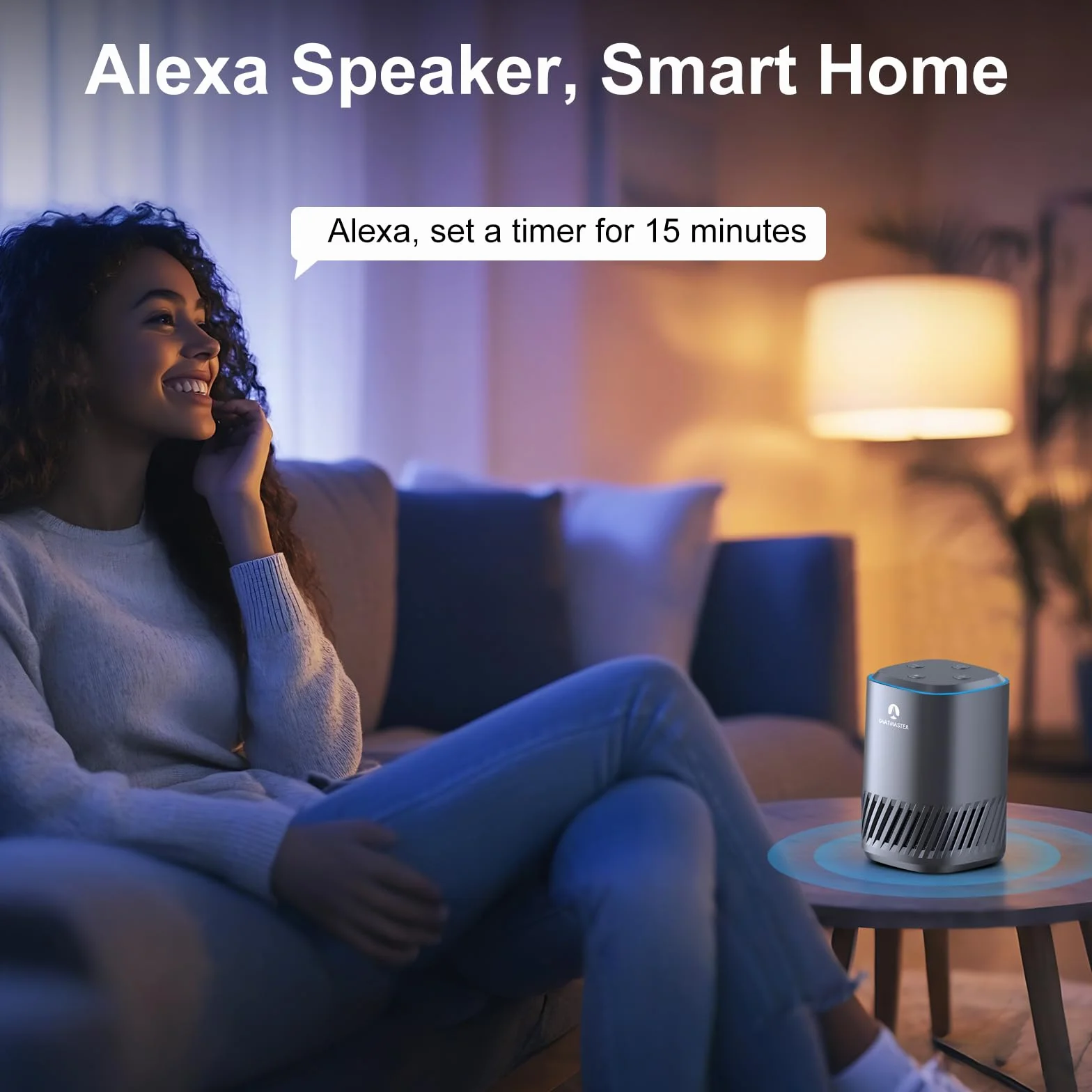 Altavoz Inteligente AI con ChatGPT y Alexa, Control de Hogar Inteligente