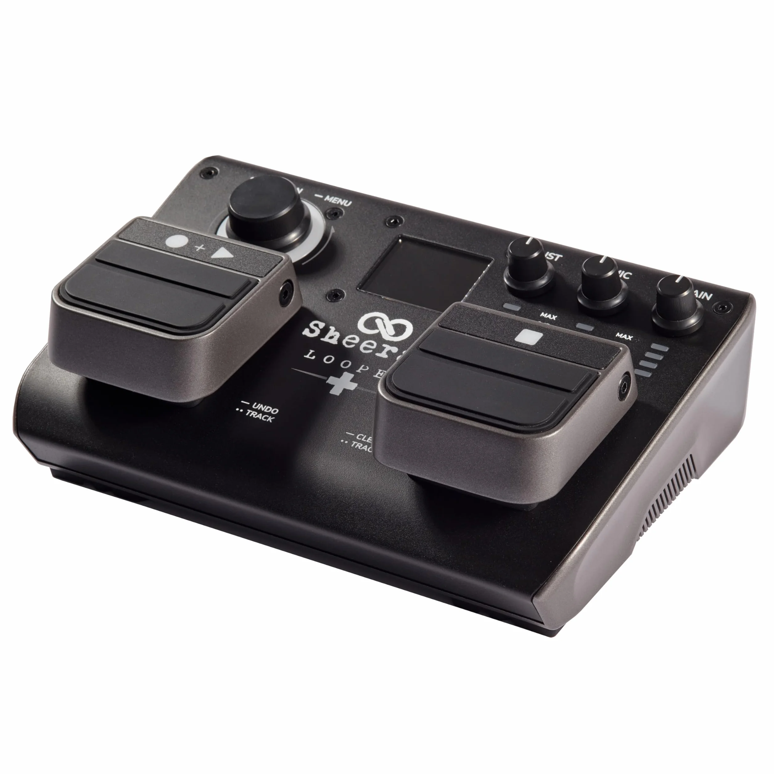 SHEERAN LOOPER + Pedal de Dos Pistas para Guitarra, Bajo, Teclado o Voces. Capacidad para 128 Loops, 4 Modos Looping, Display e Interfaz de Audio