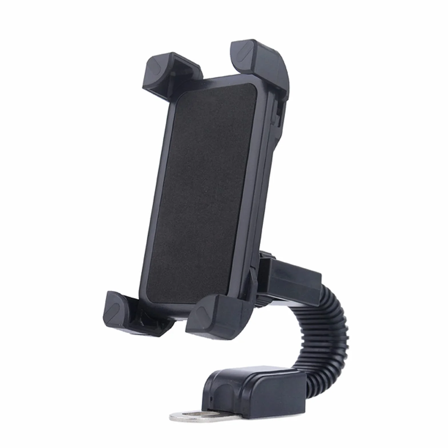Soporte de Móvil para Motocicleta, Soporte para Teléfono 360 ° Giratorio, Soporte para Moviles Inteligentes de Maximo 6.3 Pulgadas para Teléfono Móvil Universal