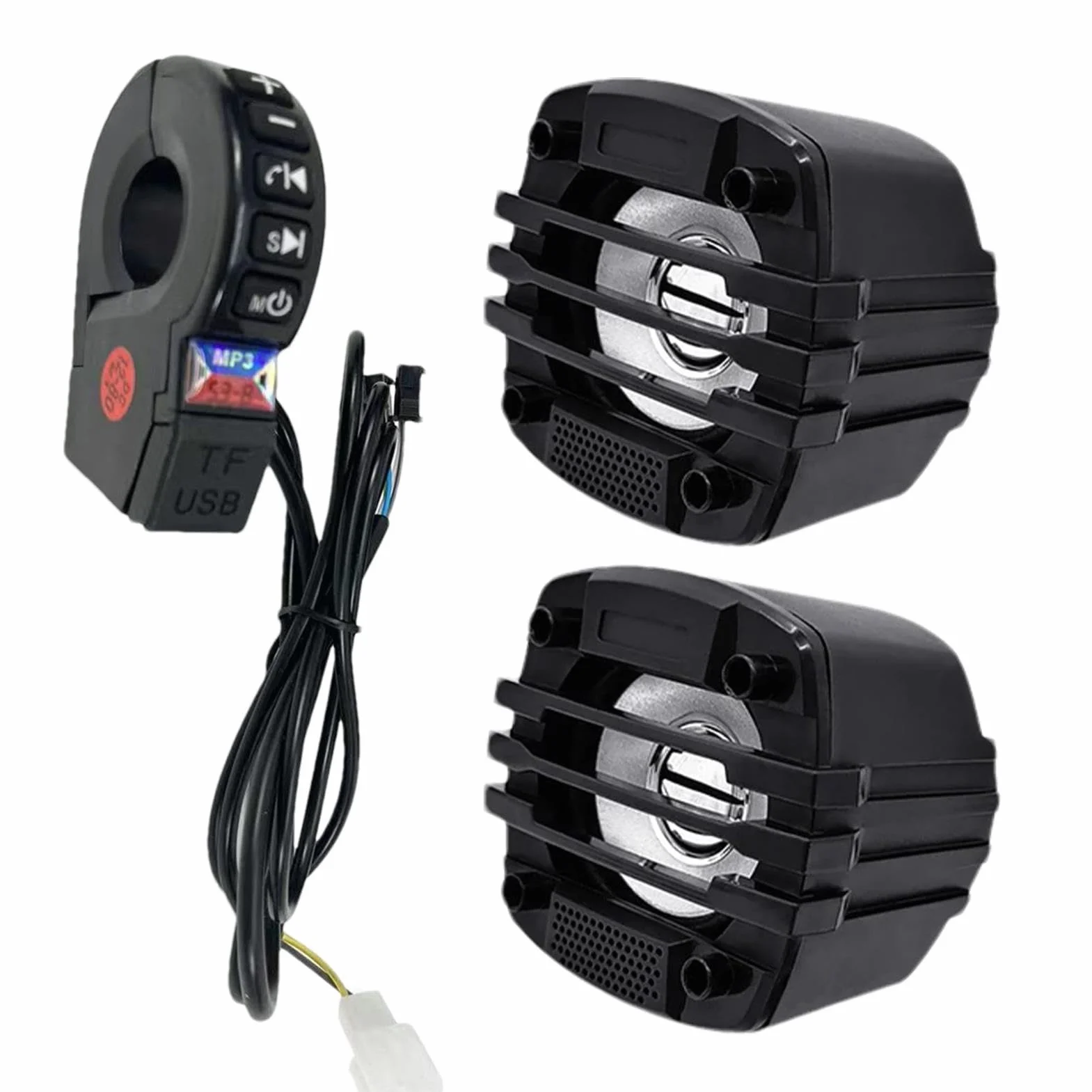 Altavoz Blue-tooth para motocicleta, de audio amplificador de motocicleta, montaje en manubrio, reproductor MP3 de dientes azules, altavoz estéreo de audio, de amplificador de audio