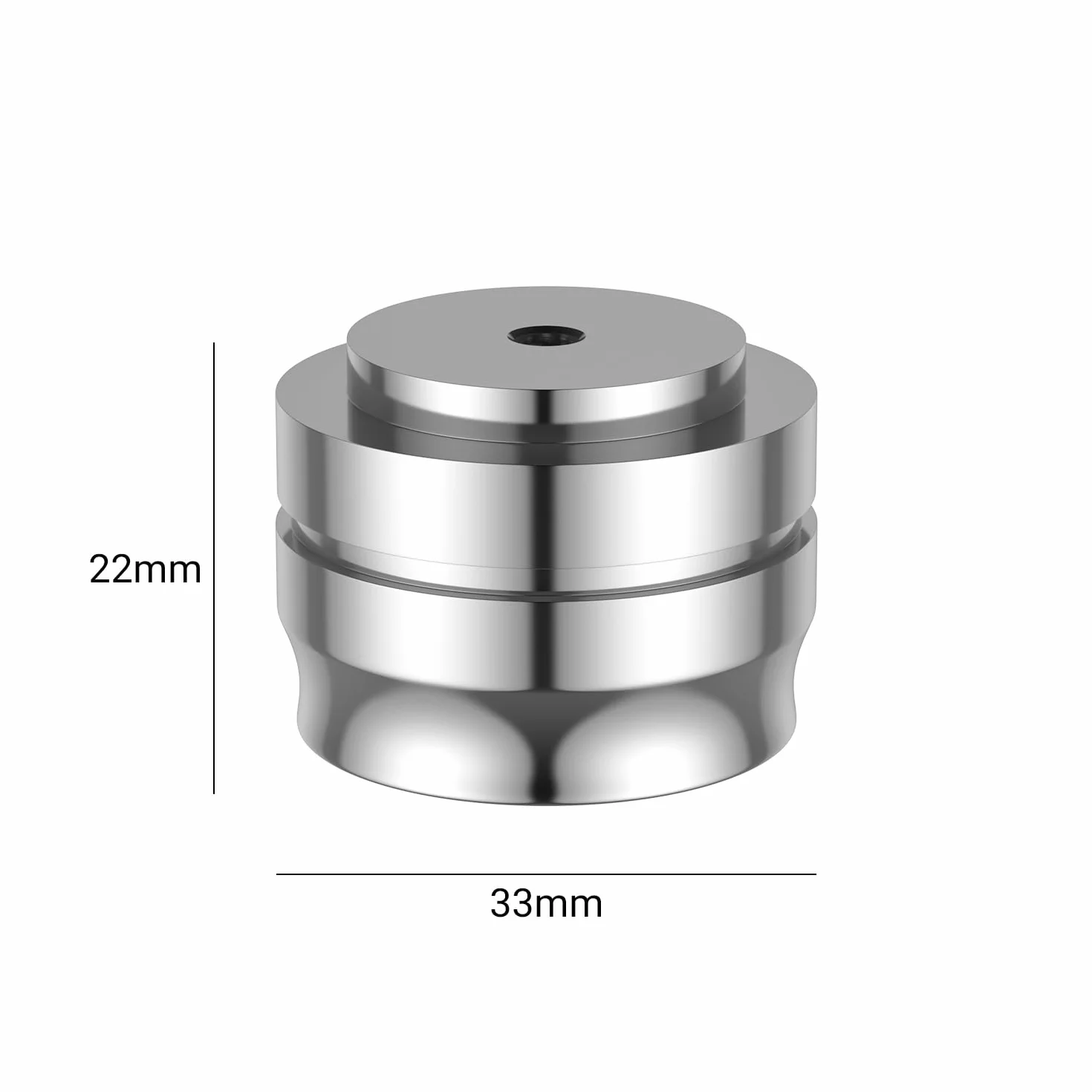 Patas de altavoz HiFi 33x22 mm plateadas de aluminio macizo para subwoofer amplificadores