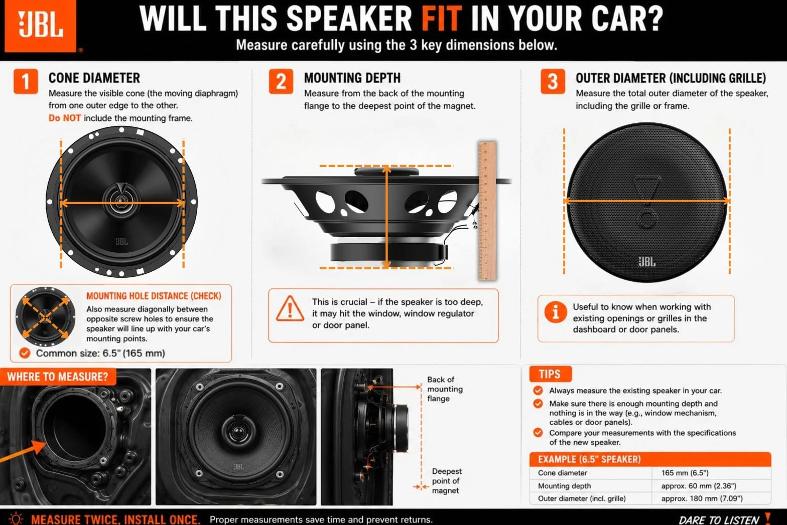 JBL Stage2 55F Gen2 Altavoces coaxiales 2 vías 5,25 Pulgadas 50 W RMS, 400 W Pico, 4 Ω, 89 dB, woofer Polipropileno Plus One™, Tweeter Pei, diseño Compacto, Sonido Claro