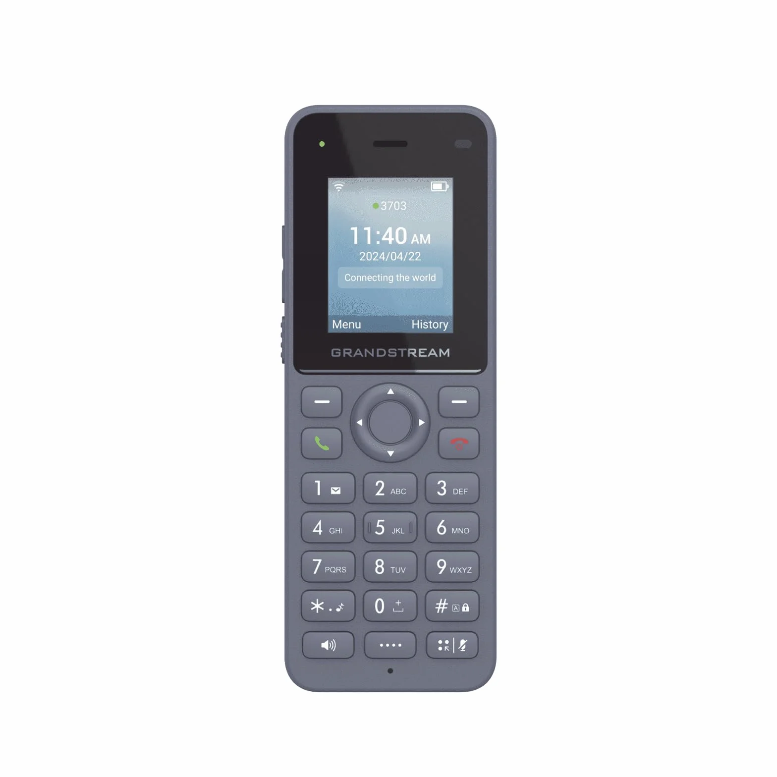 Grandstream WP816 Teléfono IP Wi-Fi inalámbrico Doble Banda 802.11a/b/g/n/AC/AX 6 Horas