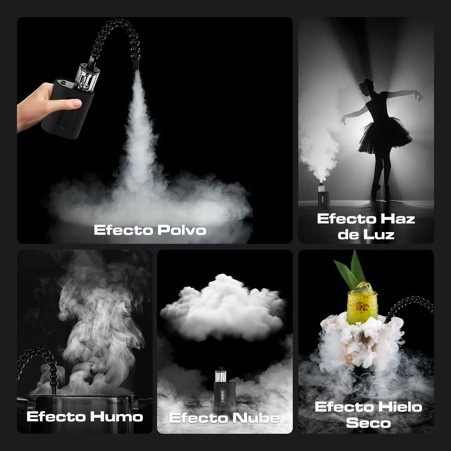 Máquina de Humo Portátil con Control Remoto, COLBOR CF3 Mini Máquina de Niebla de Mano con Protección contra Inclinación de 60°, Generador de Niebla para Fotografía Fiestas Escenas Cosplay Halloween