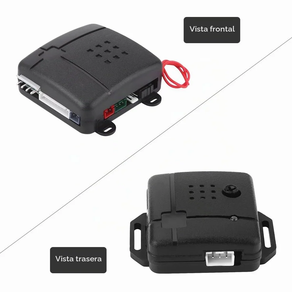 Alarma coche, entrada sin llave y 2 mandos, seguridad universal con sirena y cierre centralizado, for conductores y propietarios de vehículos