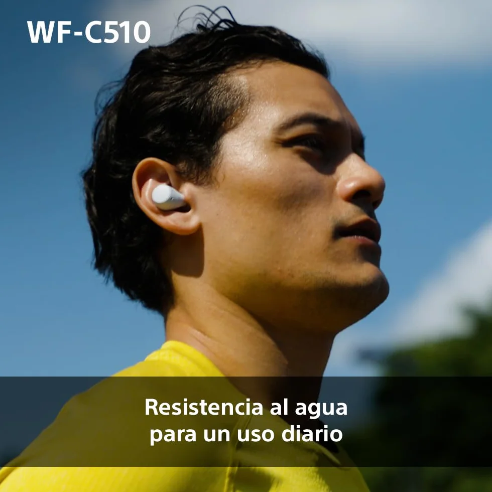 Sony WF-C510 Auriculares Inalámbricos IPX4 conexión multipunto modo sonido ambiente carga rápida 22h batería iOS Android Negro