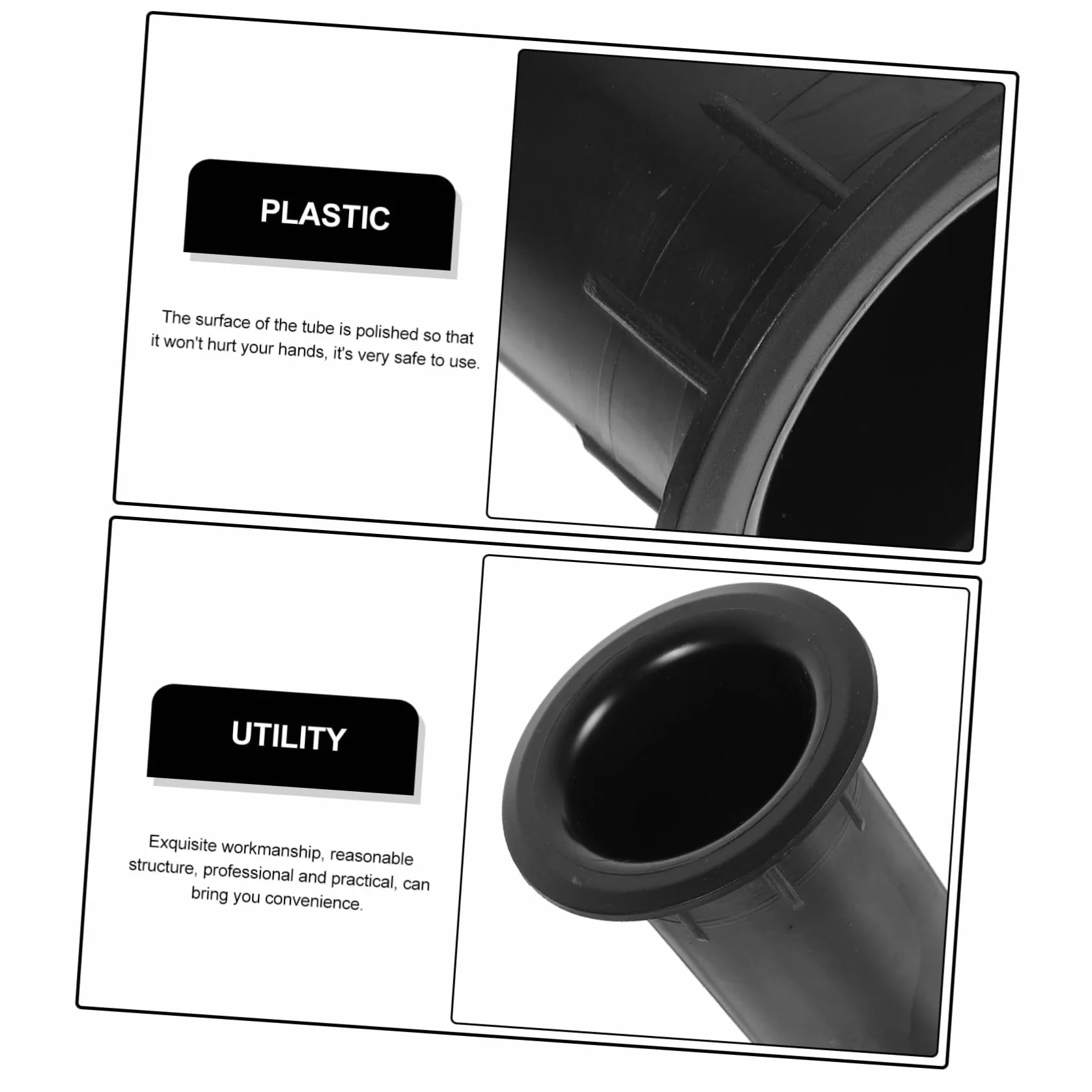 Altavoz de Tubo de Puerto Bass Reflex 12 Piezas Plástico Negro para Subwoofer