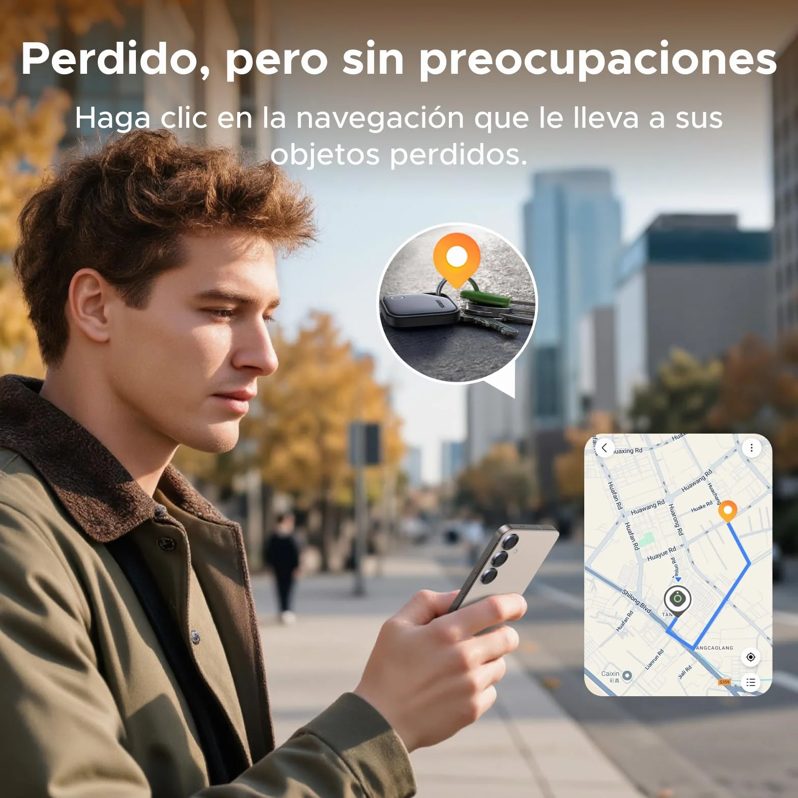 UGREEN FineTrack S Smart Finder Tag Sólo Samsung Localizador Bluetooth con Batería de 18 Meses de Duración Rastreador Compatible con SmartThings para Carteras Llaves Equipaje y Bolsos(2 Piezas)