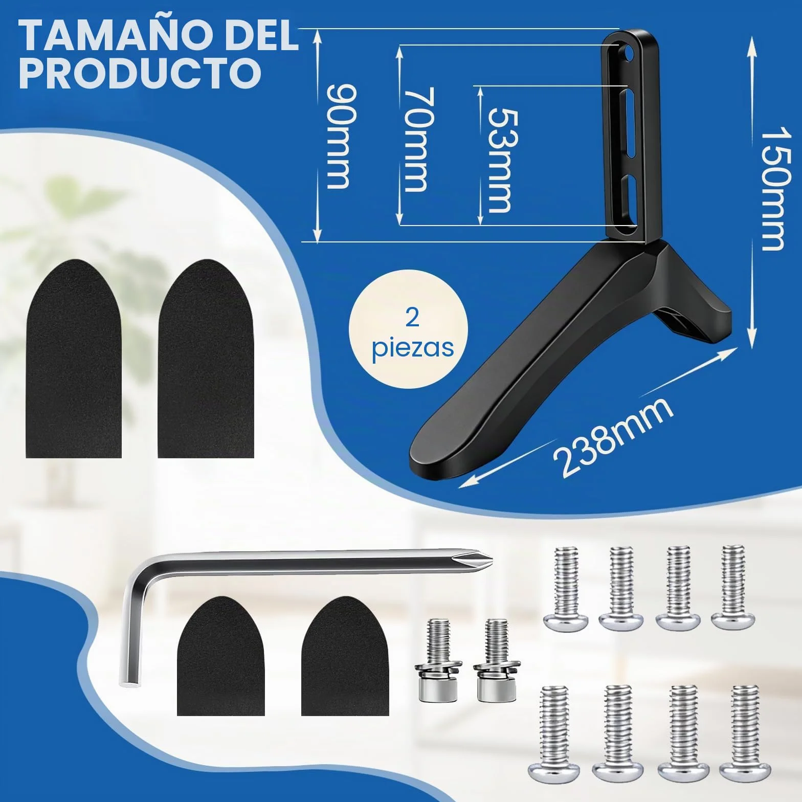 Soporte Universal para TV de 32 a 65 Pulgadas LCD LED OLED con Tornillos