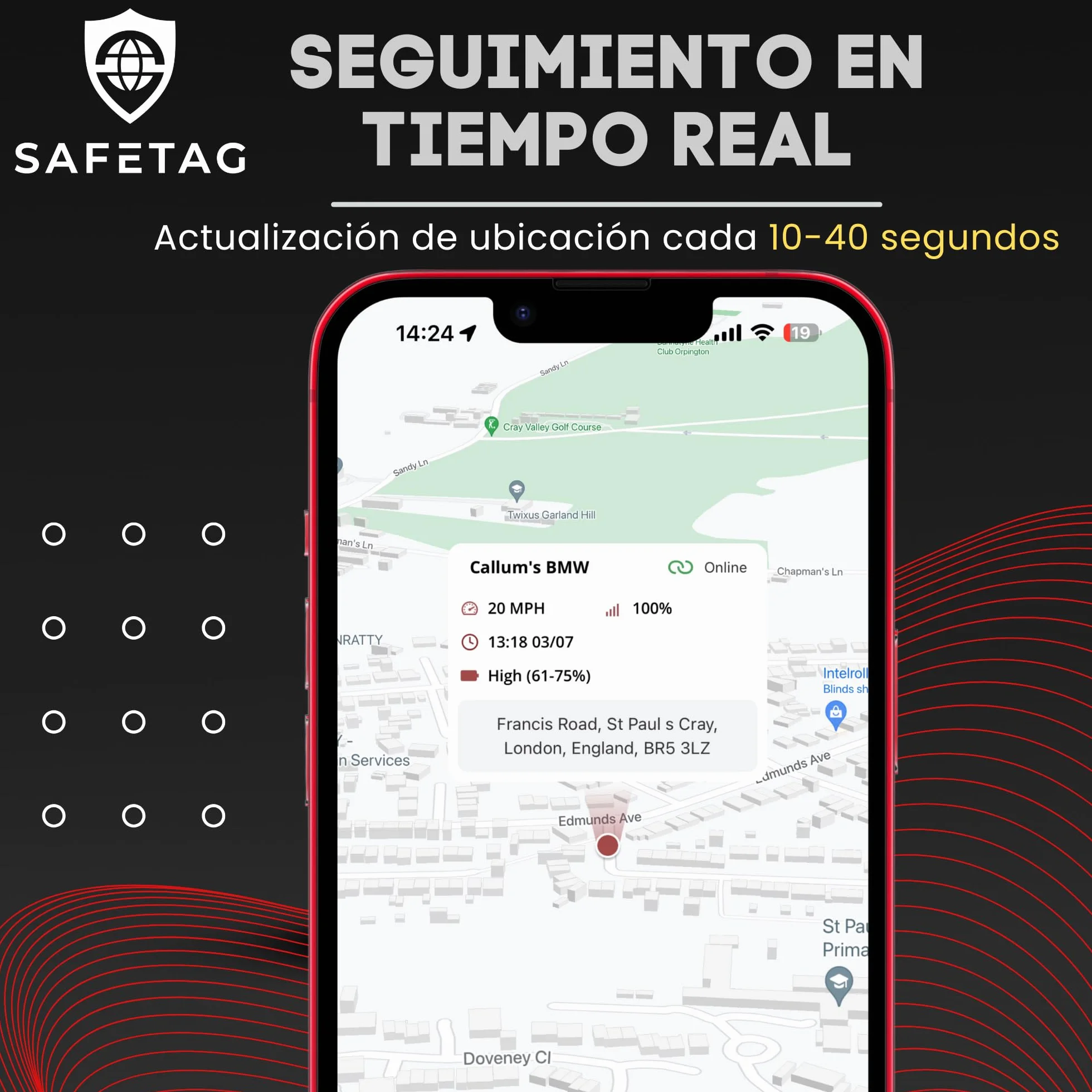 SafeTag mag 4G Rastreador GPS 4G LTE magnético Recargable 90 días en Espera + SIM