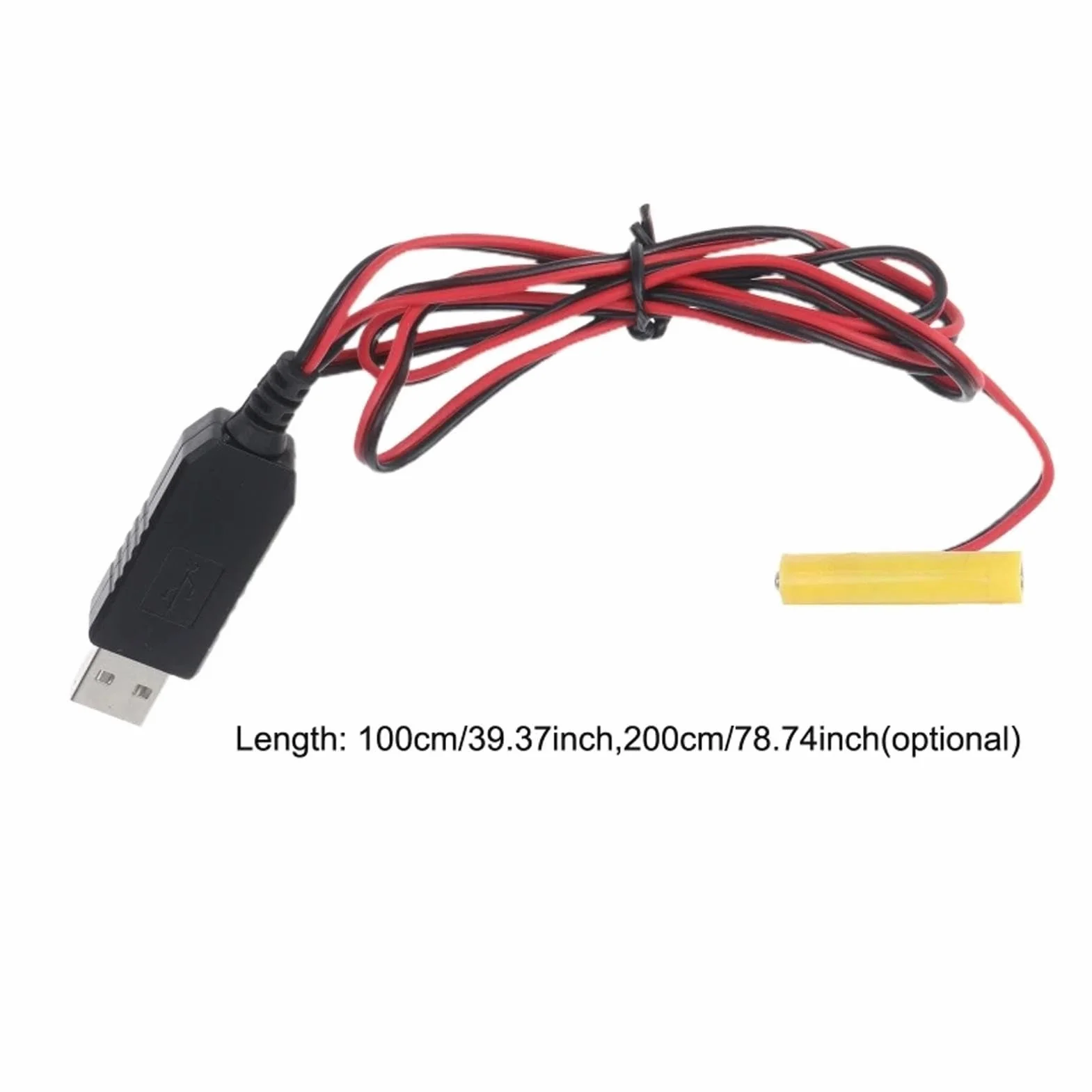 Batería eliminato-r, adaptador de batería, eliminadores de batería AA de 5 V a 3 V, convertidor de batería con cable USB de 1 m, adaptador de alimentación de batería, sustituye a pilas AA/AAA para