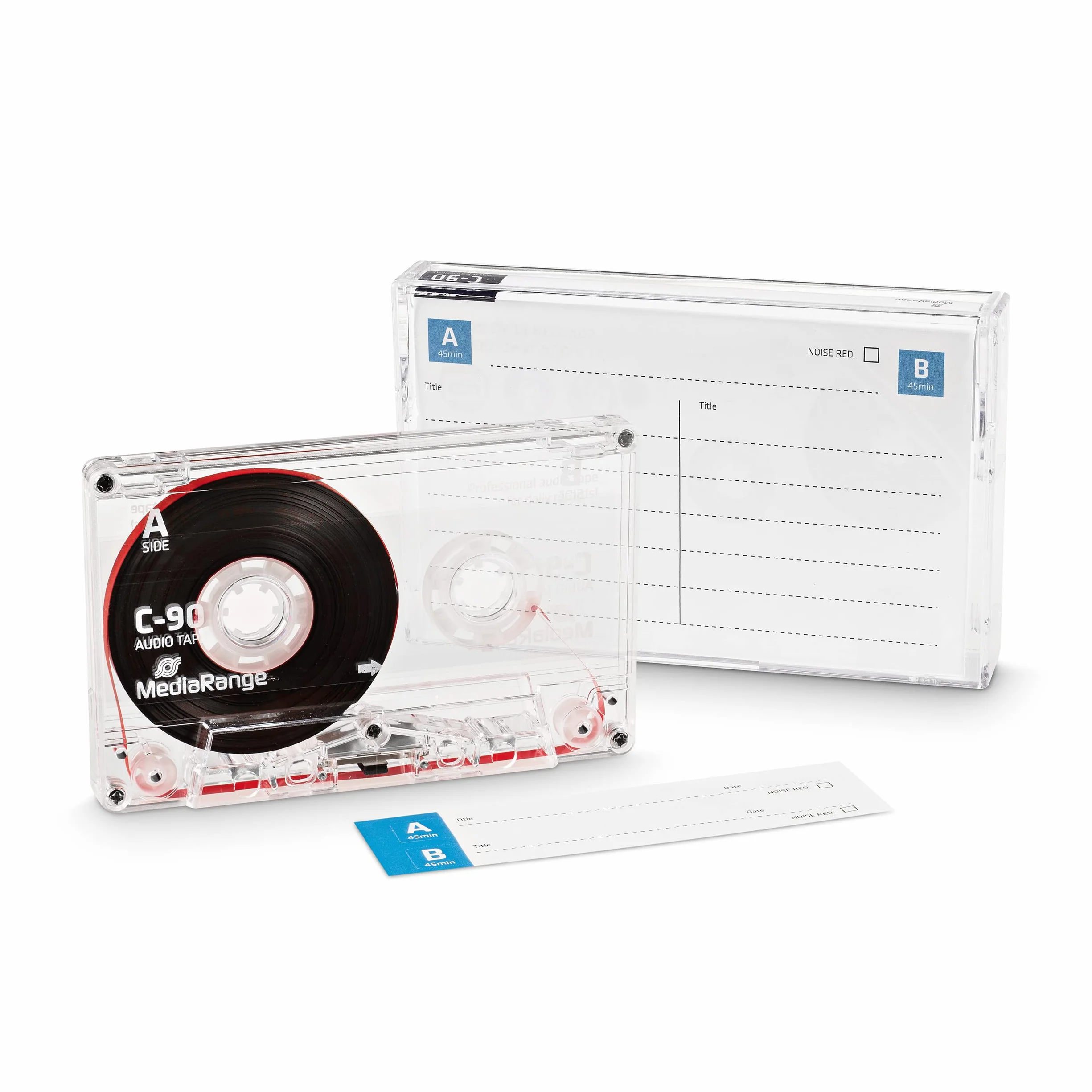 MediaRange Cassette C-90 90 min Tipo 1 bias Normales Transparente