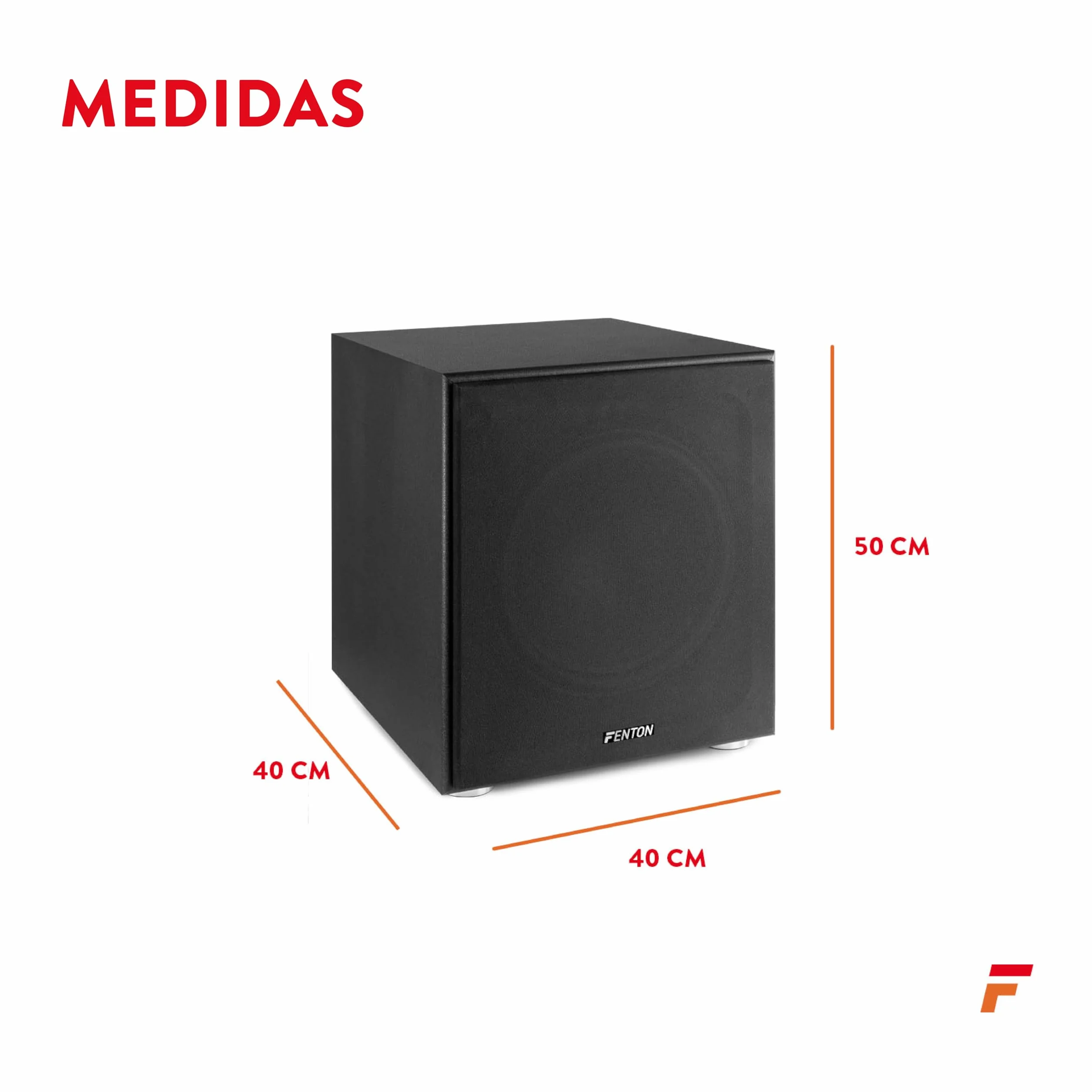 Fenton SHFS12B Subwoofer autoamplificado 12" 400W Bass Reflex Negro