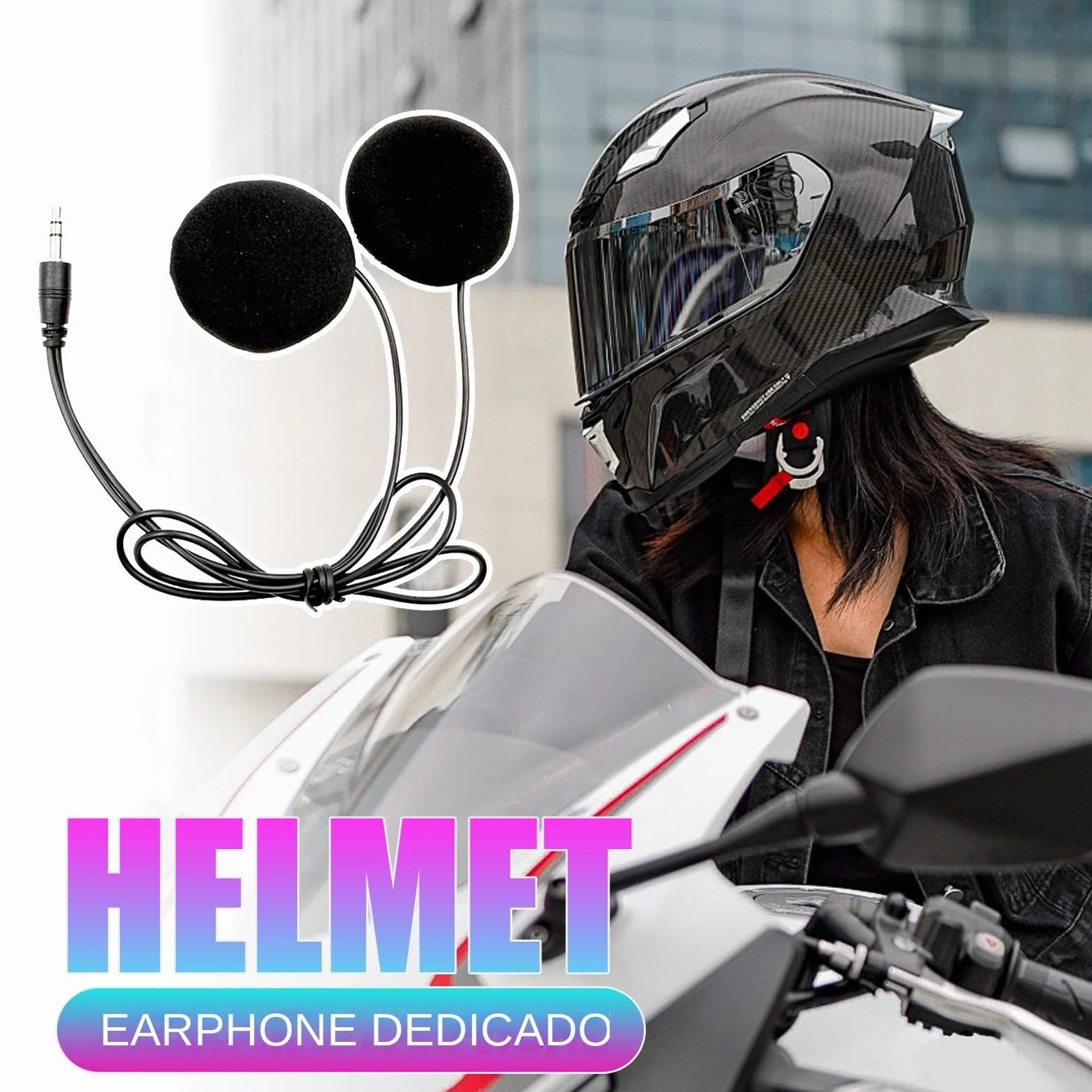 Genérico Altavoces para Cascos De Motocicleta,Audífonos para Motocicleta - Equipo Deportivo para Esquí, Ciclismo, Motonieves, Motocross, Motocicleta y Snowboard