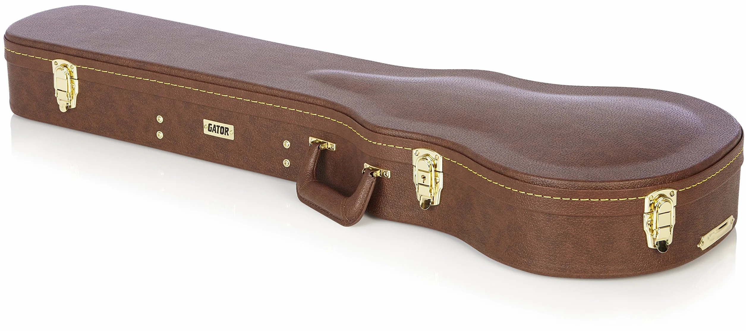 Gator Cases Estuche Deluxe de Madera para Guitarras Eléctricas Les Paul; Exterior Marrón (GW-LP-Brown)