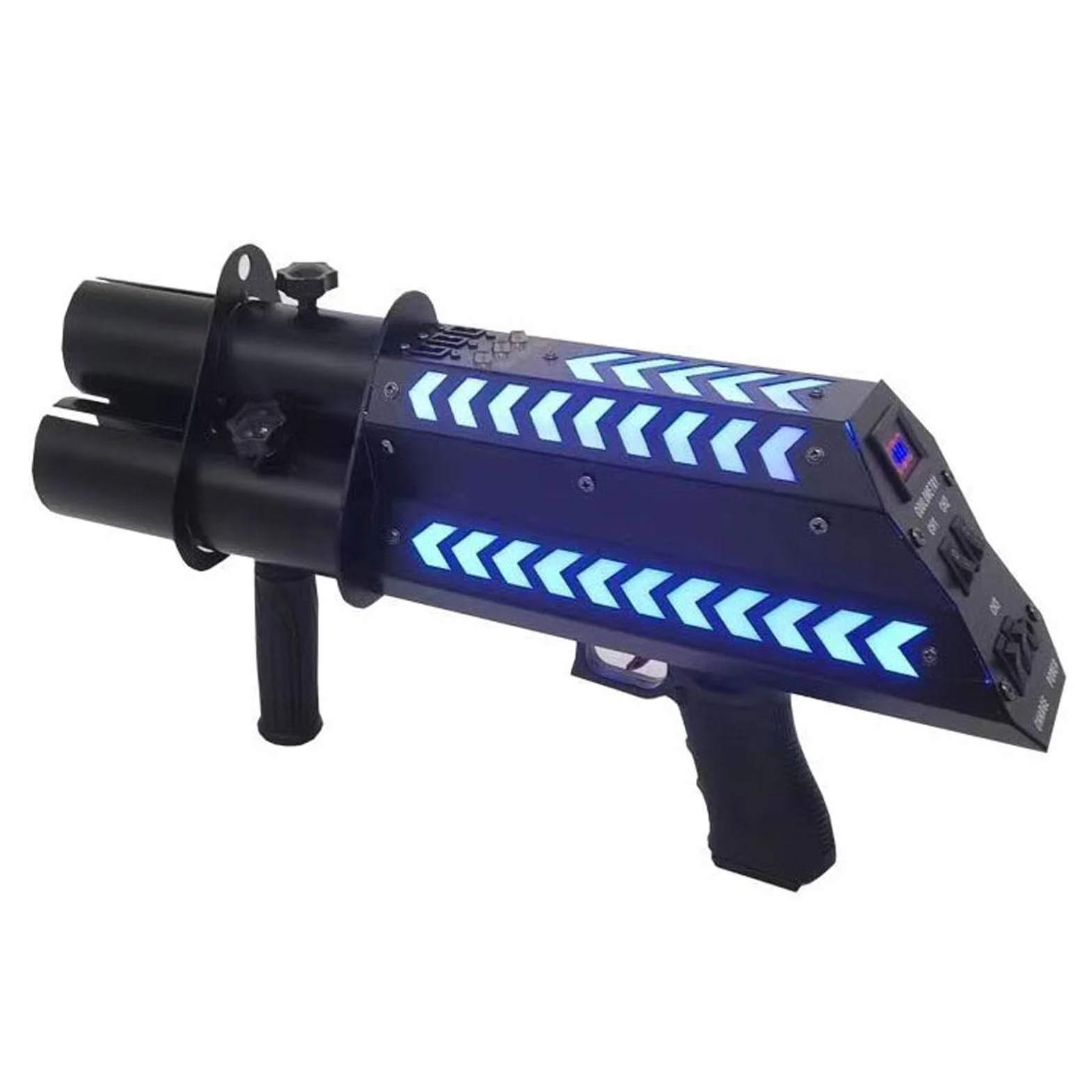 Máquina De Cañón De Confeti De 3 Disparos, Lanzador De Confeti, Recargable(Color:con luz LED)