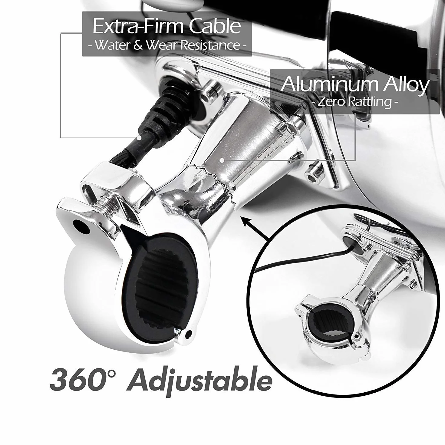 SPK350X 4 Cala Głośnik Motocyklowy Bluetooth Wodoodporny Stereo System Audio ATV UTV Quad