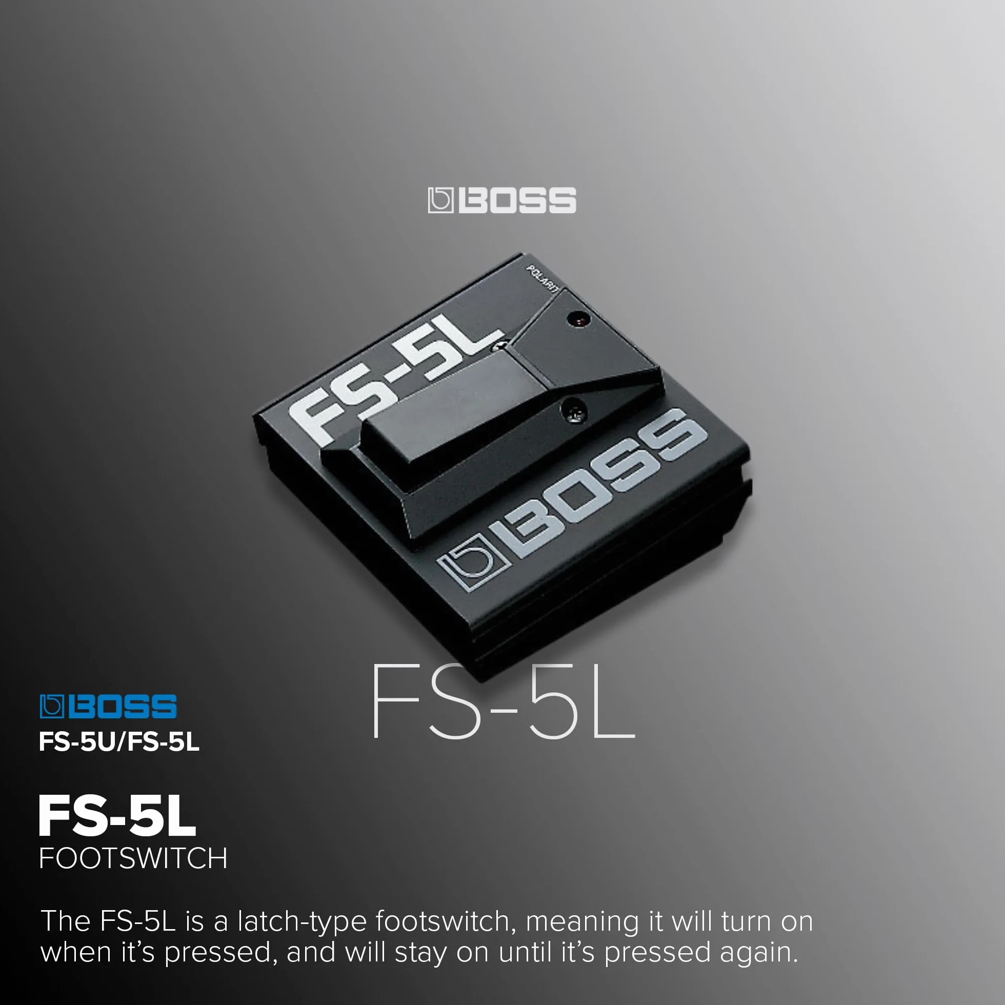 Conmutador de pedal BOSS FS-5L para control ON/OFF de los efectos de tu instrumento musical y más | Conmuta funciones con el pie | Compatible con guitarra | Teclado | Amplis BOSS/Roland y más