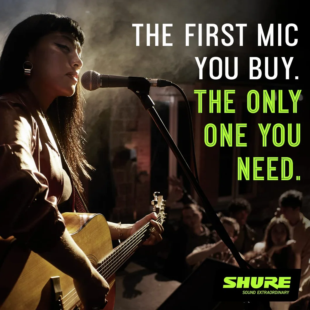 Shure SM58-LC El micrófono de Voz dinámico está diseñado para el Uso Profesional en Voces en actuaciones en Vivo, Refuerzo de Sonido y grabaciones de Estudio - No se Incluye el Cable (SM58-LCE)