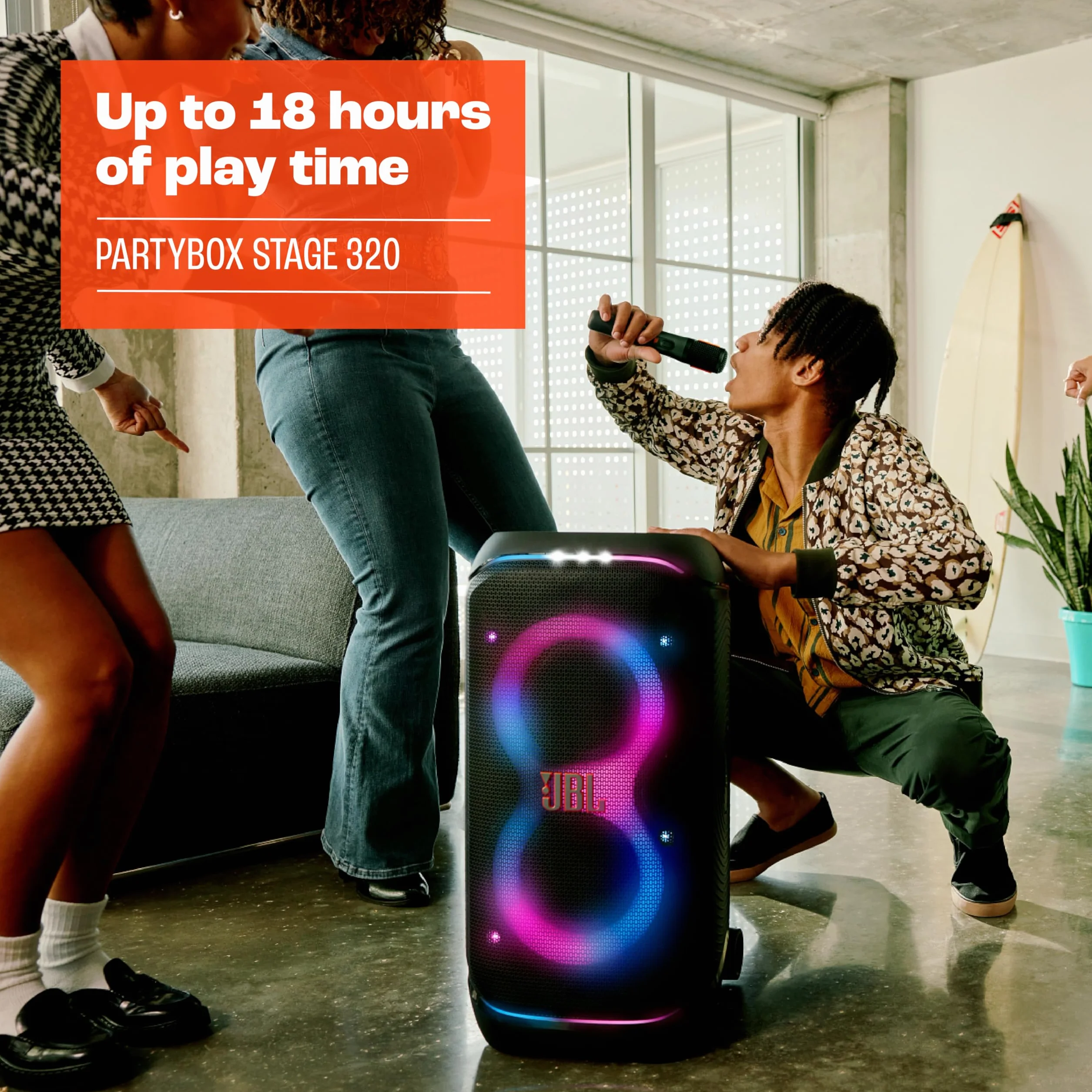 JBL Partybox Stage 320 Altavoz portátil Bluetooth IPX4 Negro