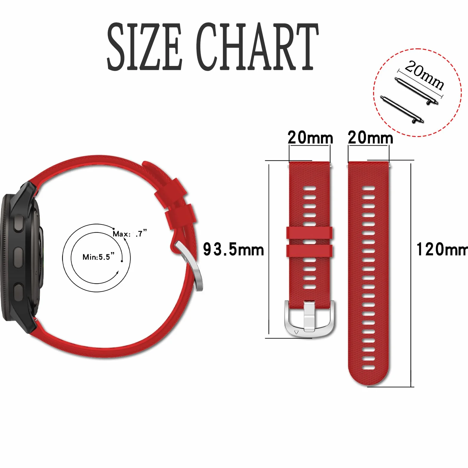 Correa Compatible para Polar Ignite 3/2 / 1, Compatible para POLAR Unite/Pacer Correas, 20mm Pulsera de Repuesto Silicona Easy-Fit Transpirable Mujer Hombre