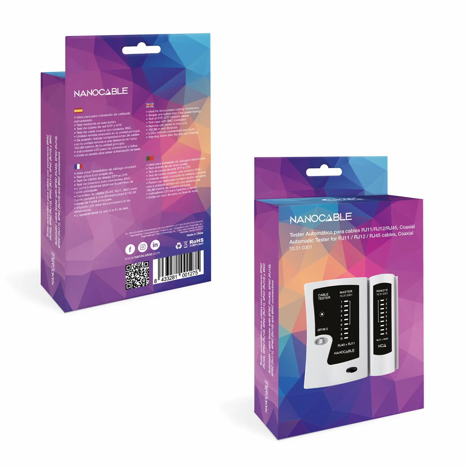 Nano Cable 10.31.0301 - Tester para cables