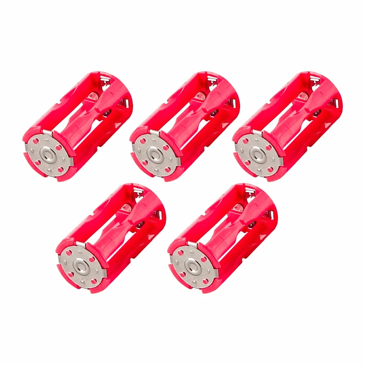 Paquete de 5 Cajas de Soporte para adaptadores y convertidores de batería en Paralelo de tamaño 4 AAA a C, para TV, vídeo, Audio doméstico, Caja de Almacenamiento de batería (2,6 x 4,8 cm)