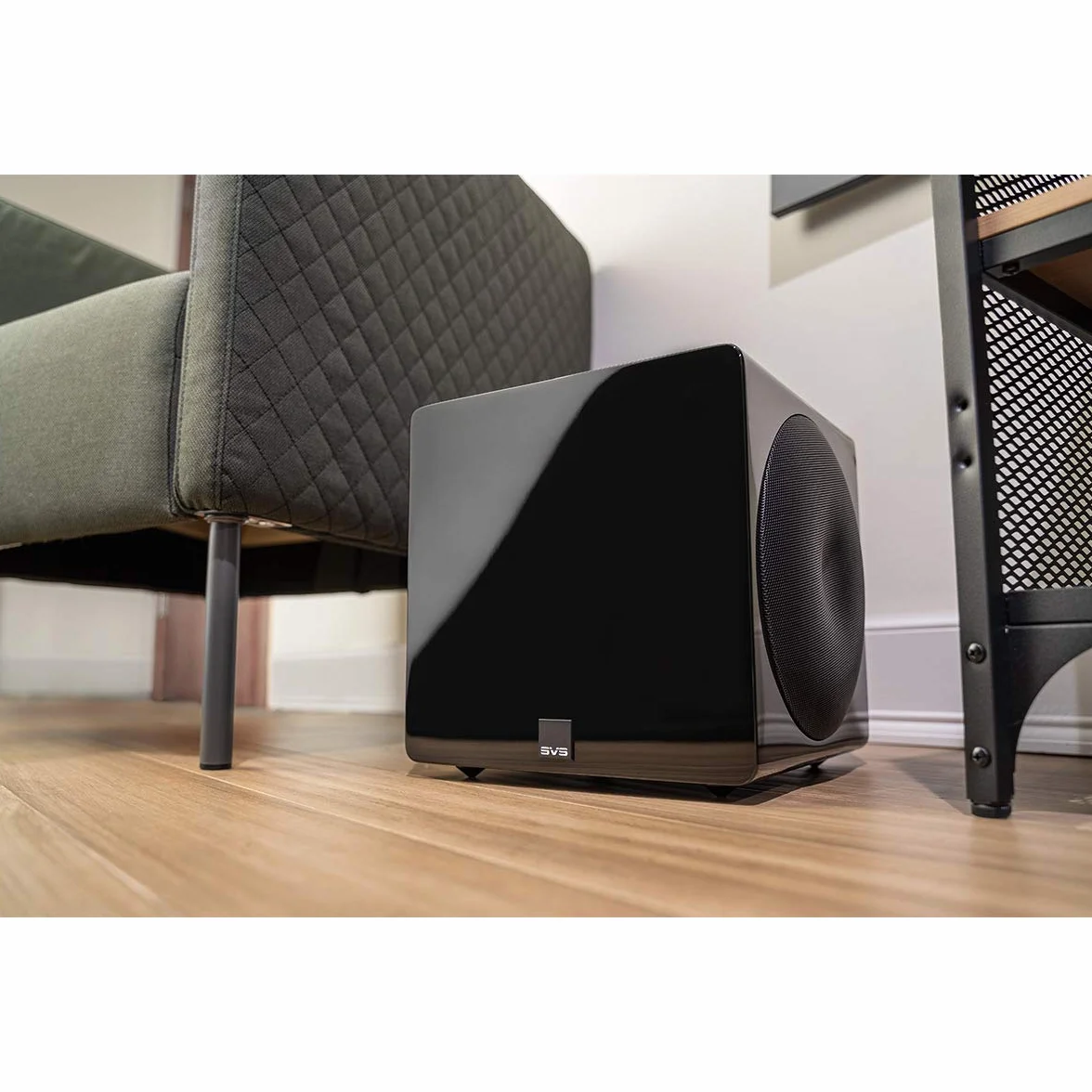 SVS Subwoofer microsellado 3000 con Controladores duales Totalmente Activos de 8 Pulgadas (Piano Negro Brillante)