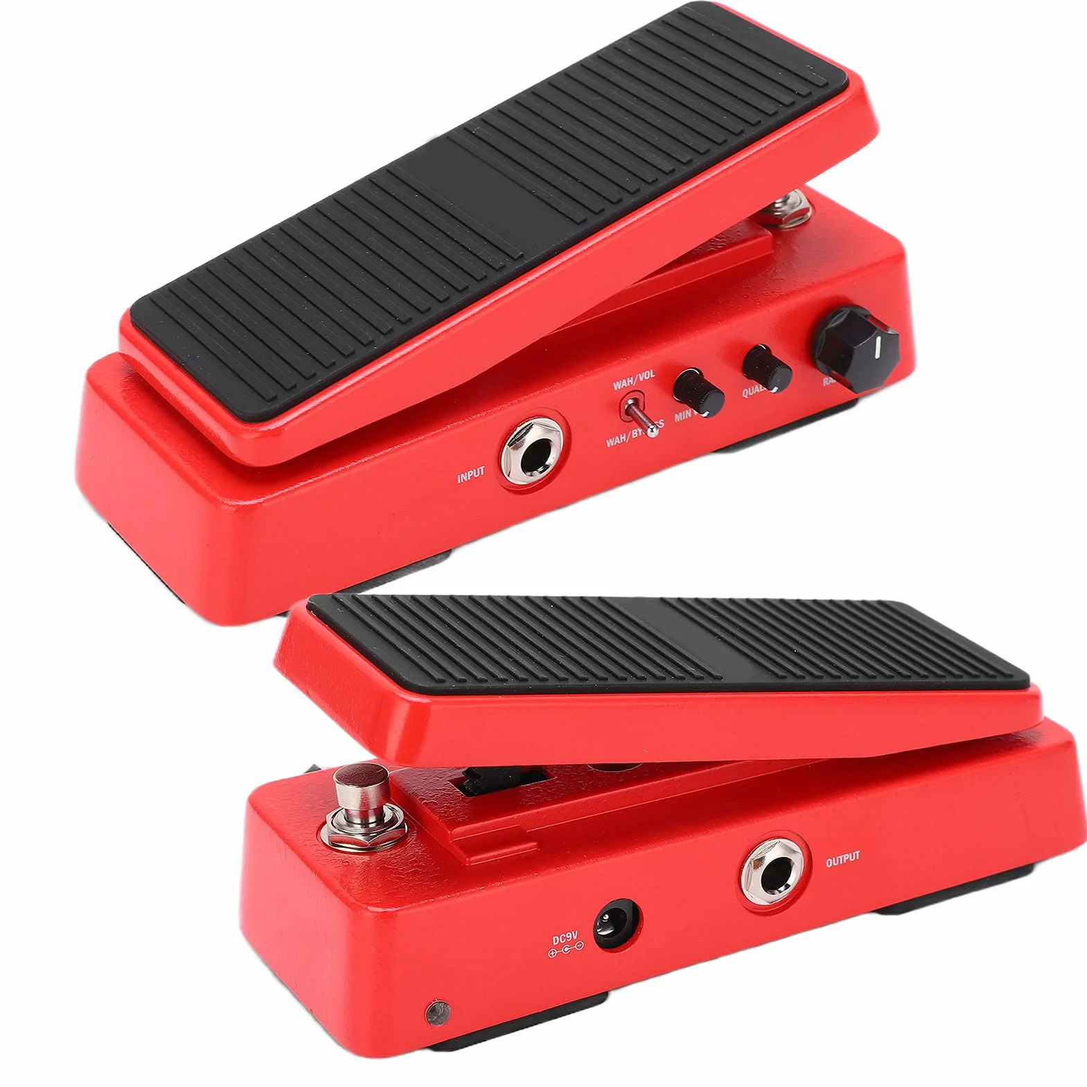Dilwe Pedal de Efecto WAH Multimodo de Metal de 9 V 18 MA con Valor de Calidad de Sonido WAH Perilla Ajustable Pedal de Efecto de Guitarra Control de Perilla Pedal WAH, Pedal de
