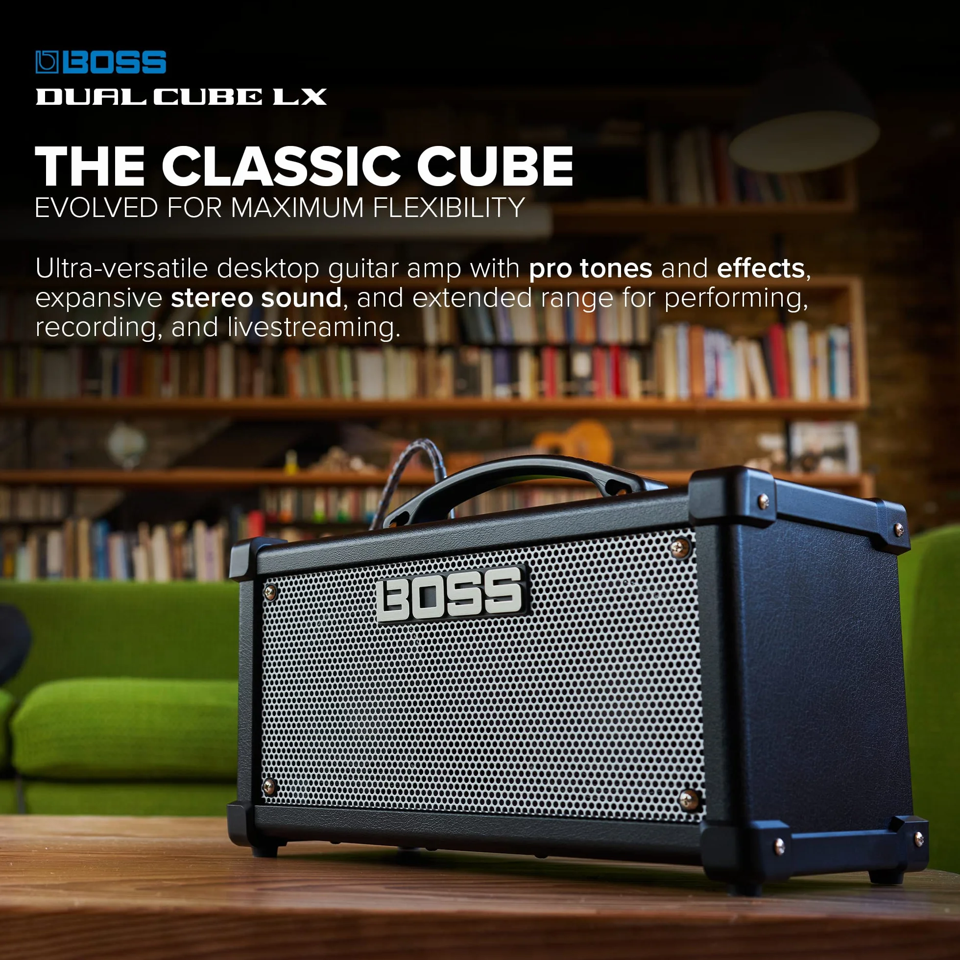 Ampli de Guitarra Boss Dual Cube LX – El Cube clásico, evolucionado para la máxima flexibilidad Ampli de sobremesa ultraversátil con Sonidos fantásticos