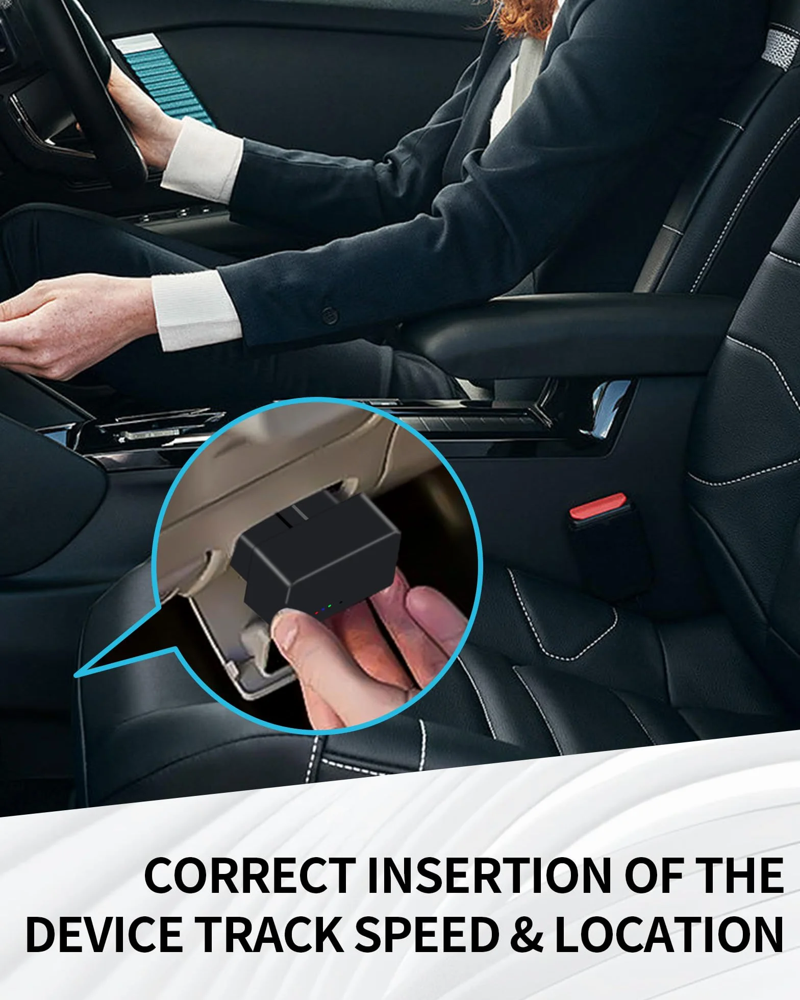 LNCOON Rastreador GPS para ehículos, localizador OBD 4G LTE, Velocidad y Kilometraje en Tiempo Real, Geocercado, Alertas de Accidentes, Dispositivos de Rastreo Ocultos para Autos, Activos o Flotas
