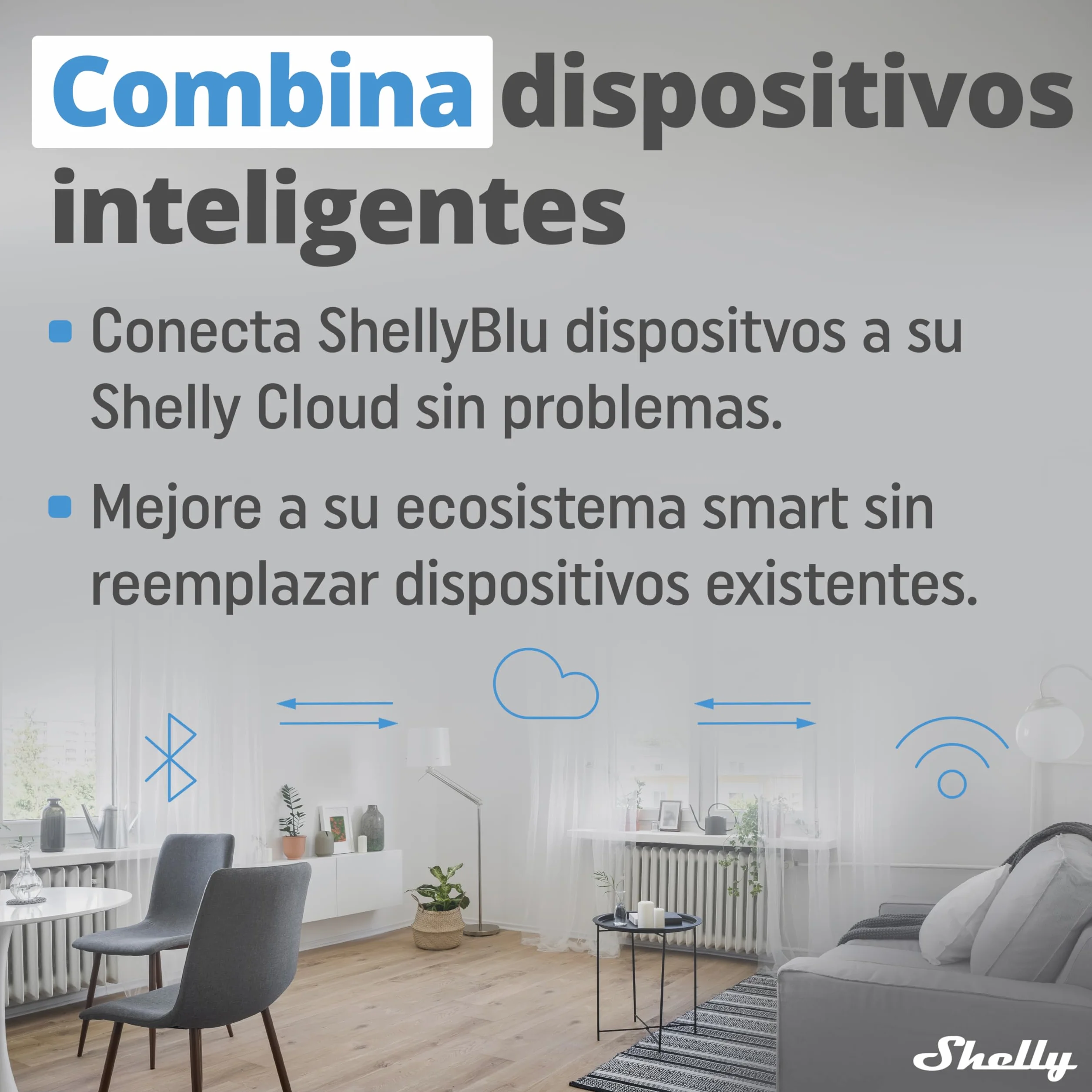 Shelly BLU Gateway – Pasarela Bluetooth a Wi-Fi con Conector USB-A, Inalámbrico, App iOS y Android, Requerido, Repetidor Wi-Fi, Alcance de 20 a 30 m, No Hub Requerido