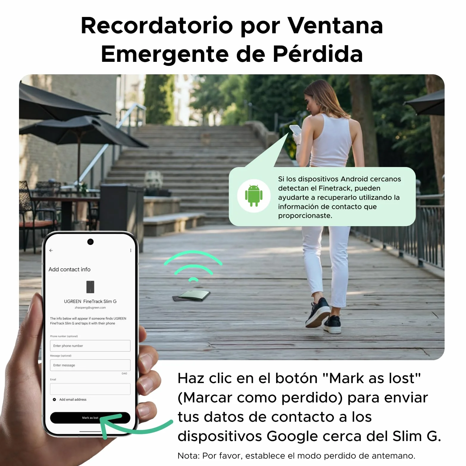 UGREEN FineTrack Slim Smart Finder Localizador Solo Android 5 Años Batería Rastreador Ultra Delgado 1.7mm Impermeable IP68 Compatible con Google Find Hub para Cartera Llaves Equipaje Maleta