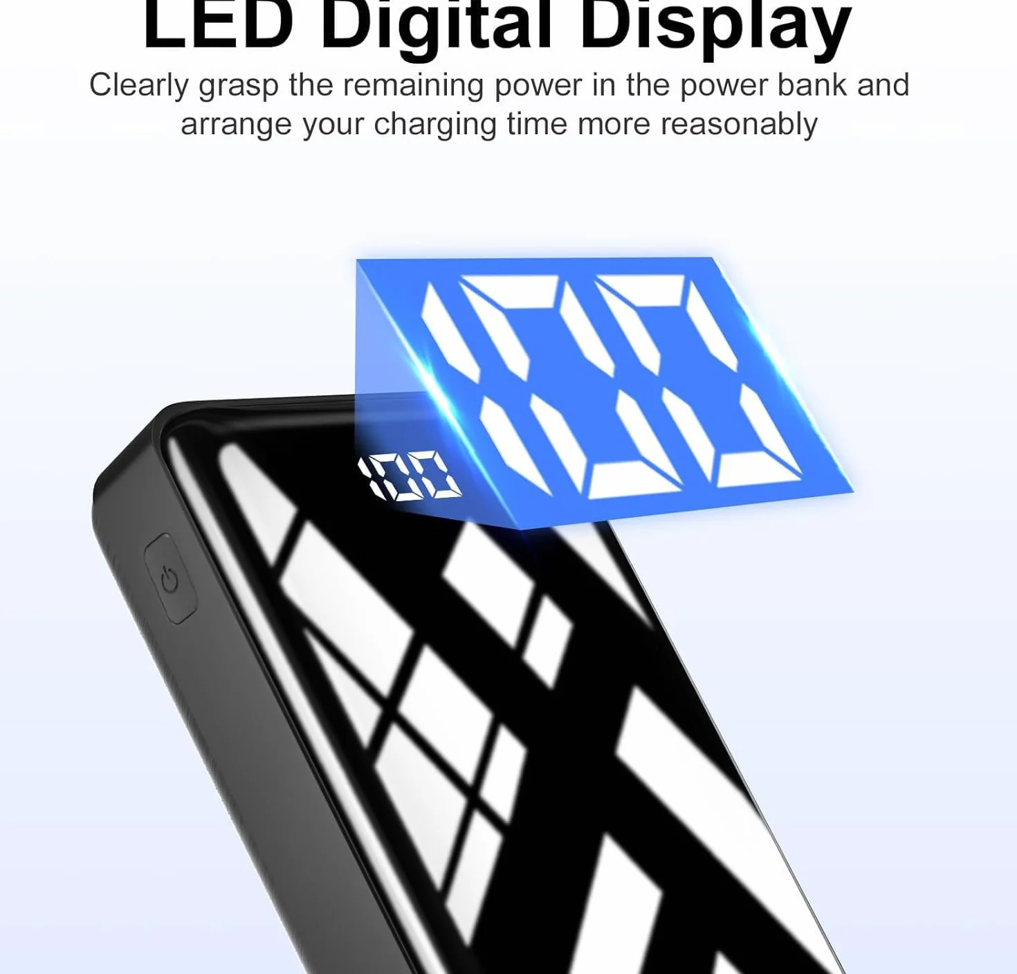Power Bank 27000mAh 22,5W PD20W Carga Rápida Portátil con Pantalla LED