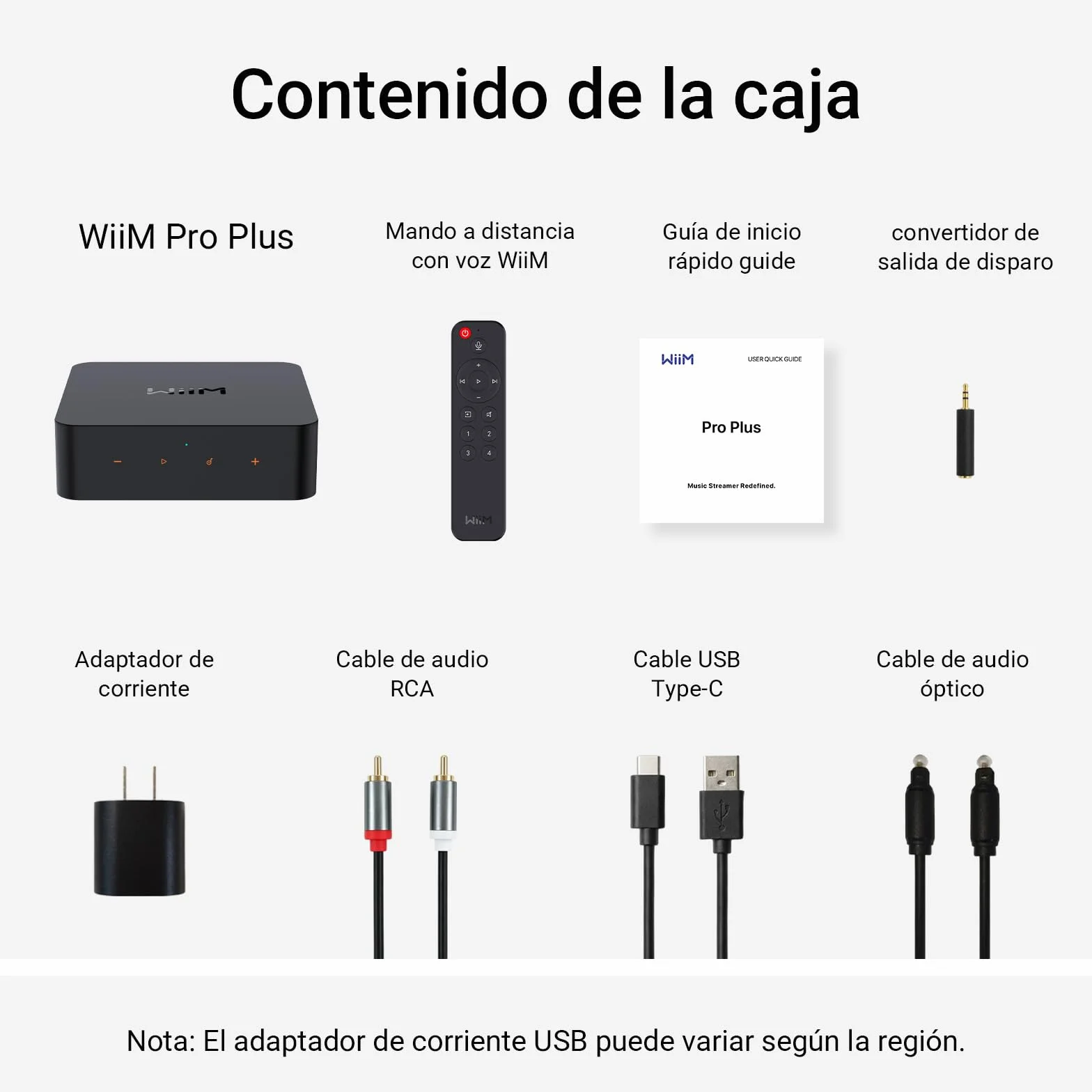 WiiM Pro Plus Receptor AirPlay 2, Google Cast Audio, WiFi Multiroom Streamer, Roon Ready, Compatible con Alexa, Siri, Google Assistant, Stream Hi-Res Audio de Spotify, Amazon Music, Tidal y más