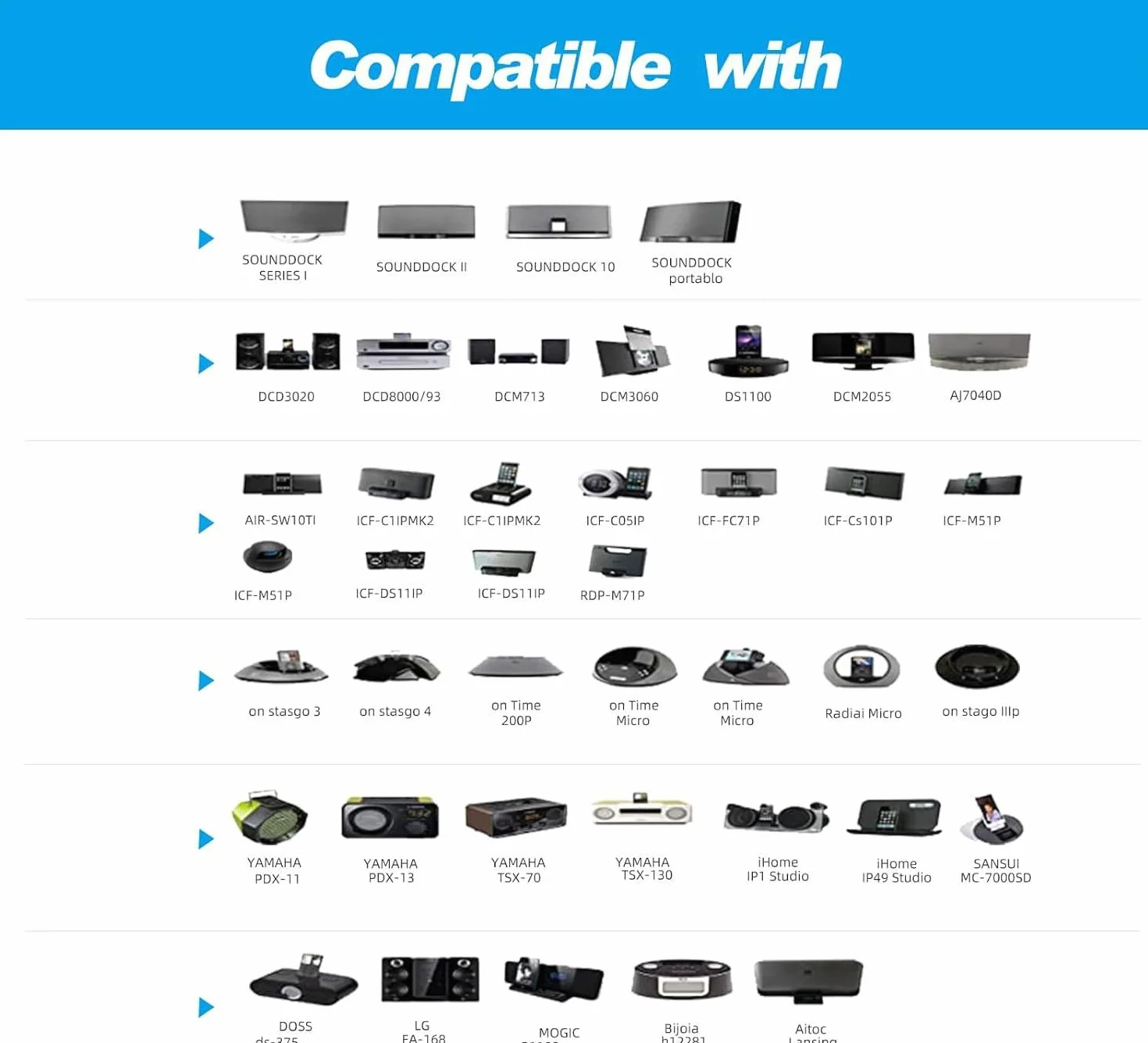 Adaptador Receptor Bluetooth 5.4 de 30 Pines para Bose i-Pod i-Phone SoundDock, Transmisor bluetooth y Receptor hifi, Receiver 30 Pines compatible con TV, PC