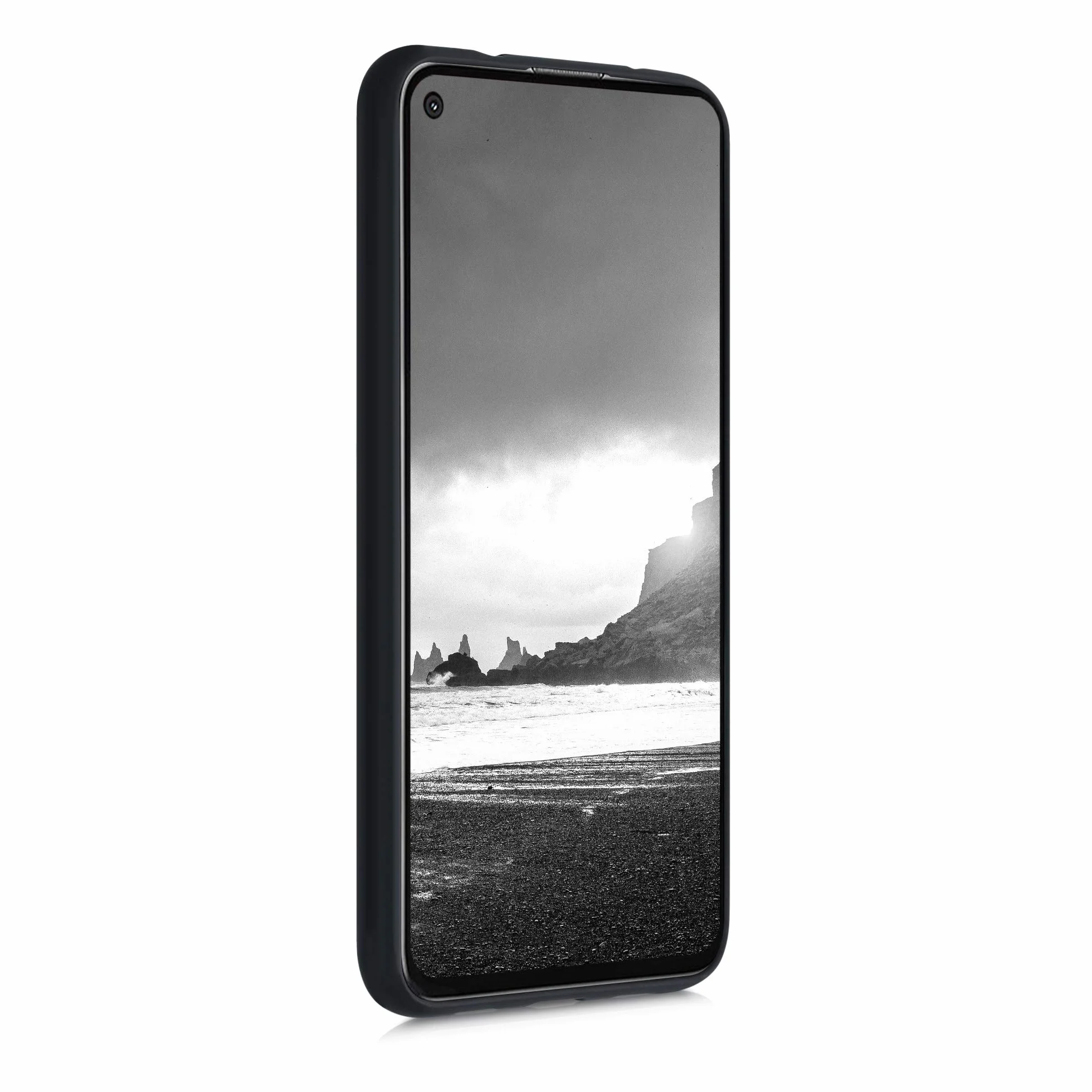 kwmobile Funda Google Pixel 4a 5G Carcasa TPU Silicona Bordes elevados Negro