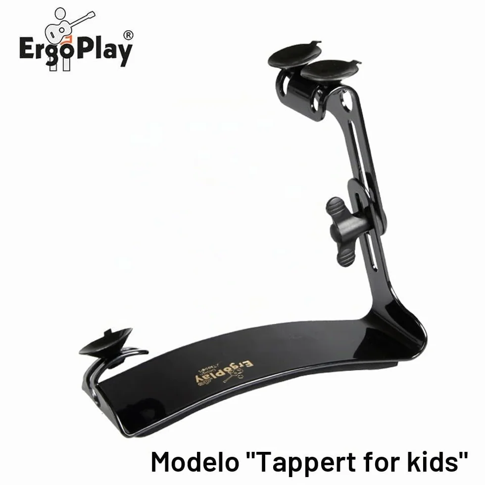 soporte para guitarra Michael Tröster – ayuda ergonómica para tocar guitarra clásica – regulable en altura e inclinación – con ventosas y láminas protectoras - para jugadores altos - negro