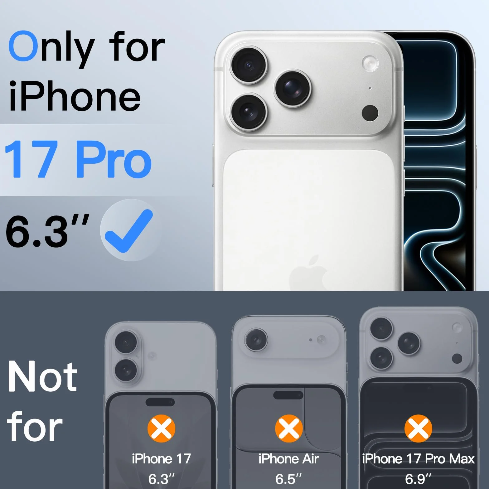 JETech Protector Pantalla de Privacidad para iPhone 17 Pro 6,3 Pulgadas, Antiespia Cristal Vidrio Templado con Marco de Instalación Fácil, 2 Unidades