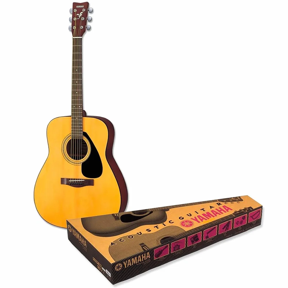 Yamaha F310P - Kit de guitarra clásica, color marrón y amarillo + Accesorios