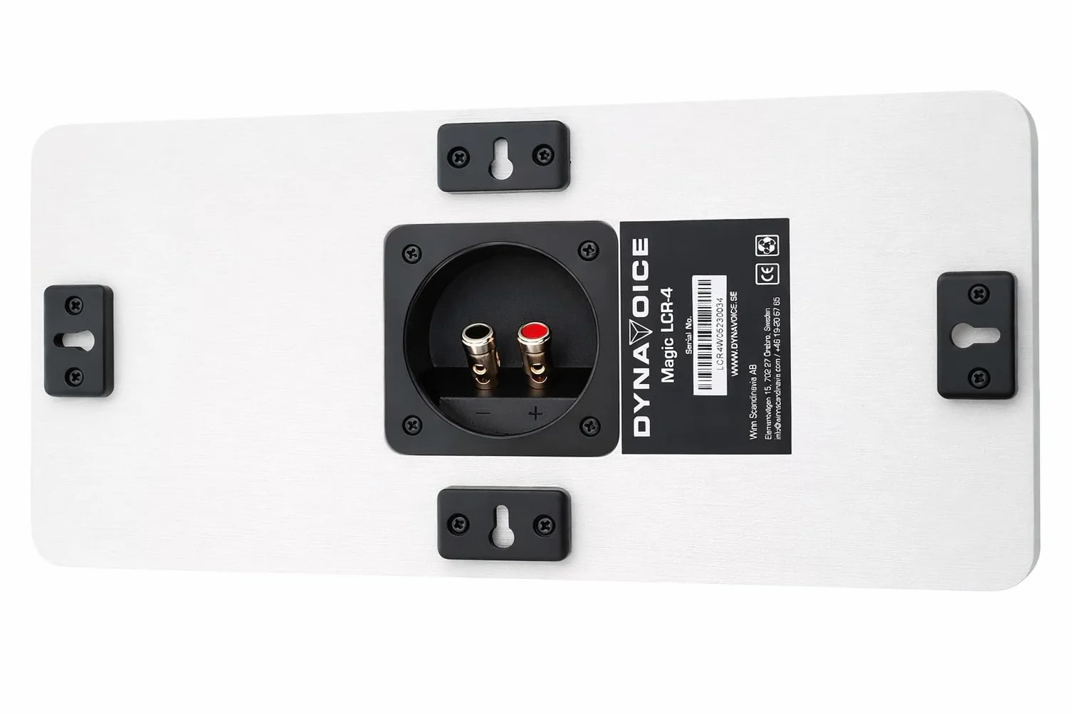 Dynavoice Magic CR-4 Blanco Mate – Altavoz Central Pasivo 2 Vías, Woofer 2x4 + Tweeter 1", Solo 11 cm de Profundidad, Bass Reflex Frontal, para Cine en Casa.