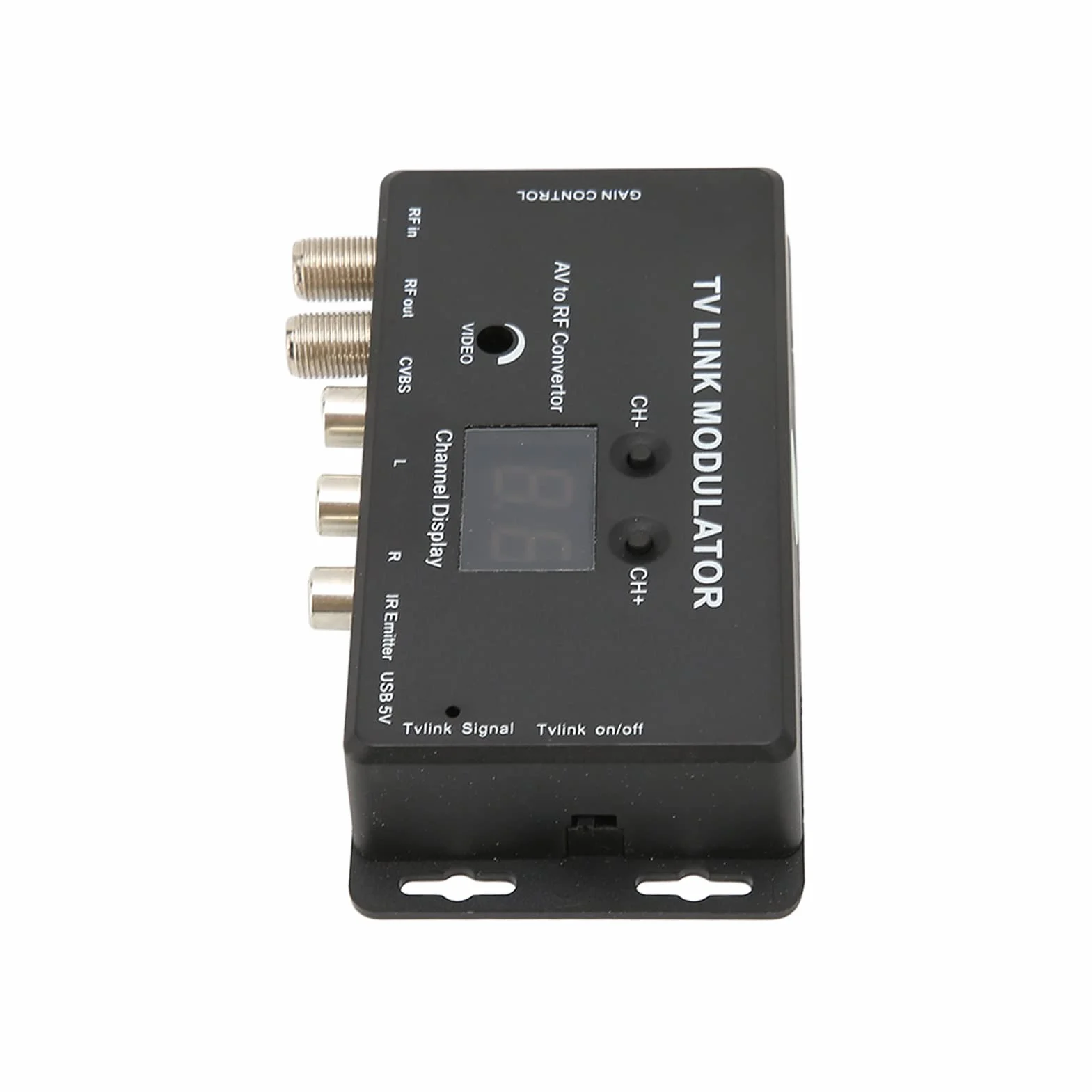Sxhlseller Caja Convertidora de TV Digital para TV Analógica, Convertidor Doméstico UHF Electrónico Multifuncional, Modulador de Enlace de TV Compatible con Ganancia de Salida Ajustable PAL/NTSC
