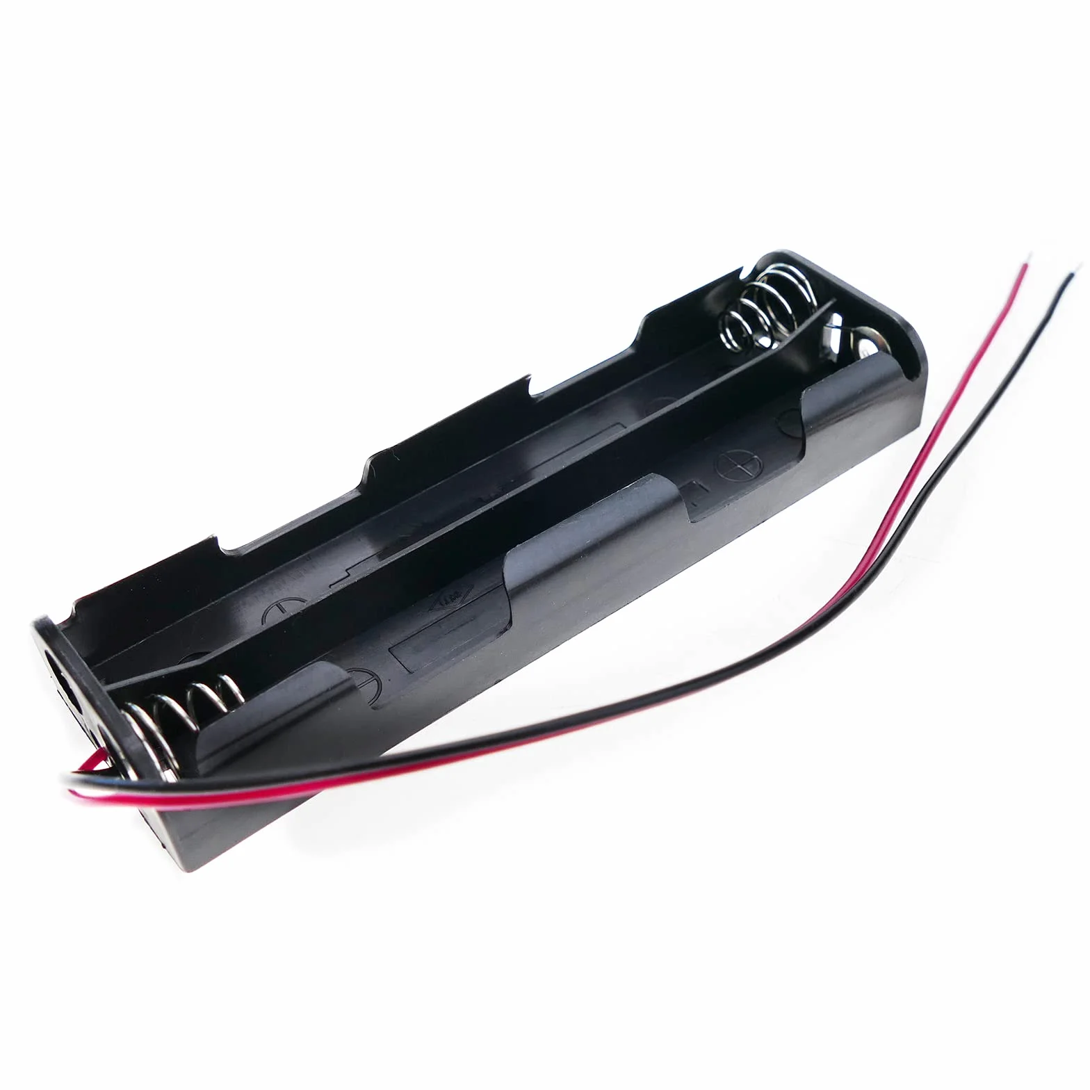 BeMatik - Portapilas Alargado para 4 Pilas LR6 AA 1.5V