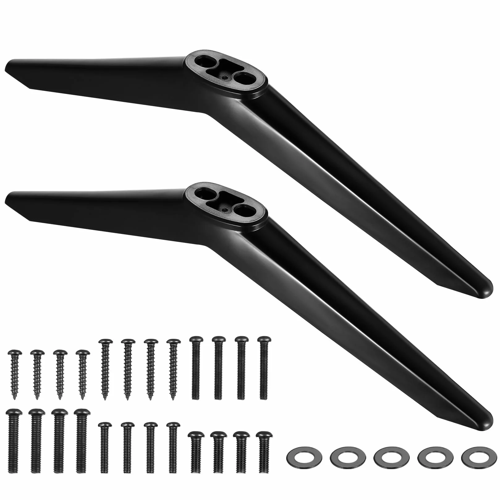 Soportes universales para TV 20-65 pulgadas, patas planas, juego de tornillos negro