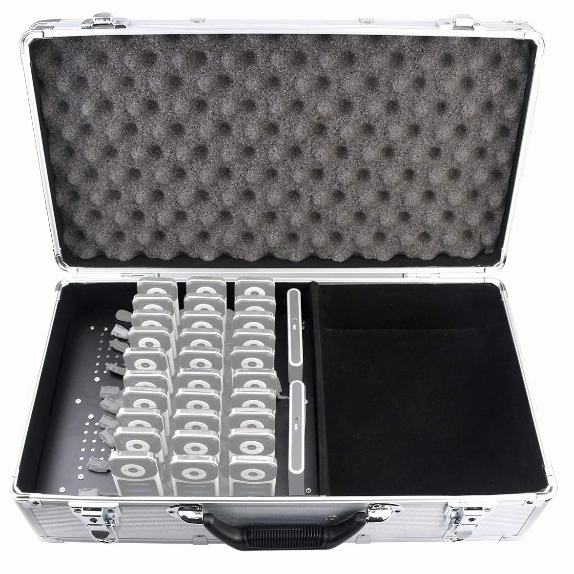 Retekess T130, T130S Estuche de Carga para Sistemas de Guía Turística, 32 Ranuras,Estuche de Transporte con Textura Resistente para Sistema de Guía Turística Inalámbrico Retekess T130, T130S