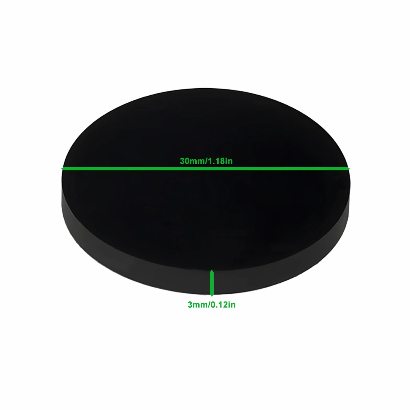 4 Pegatinas PDC de 30 Mm para Desactivar El Sensor de Aparcamiento Cubierta de Goma de 3 Mm de Grosor