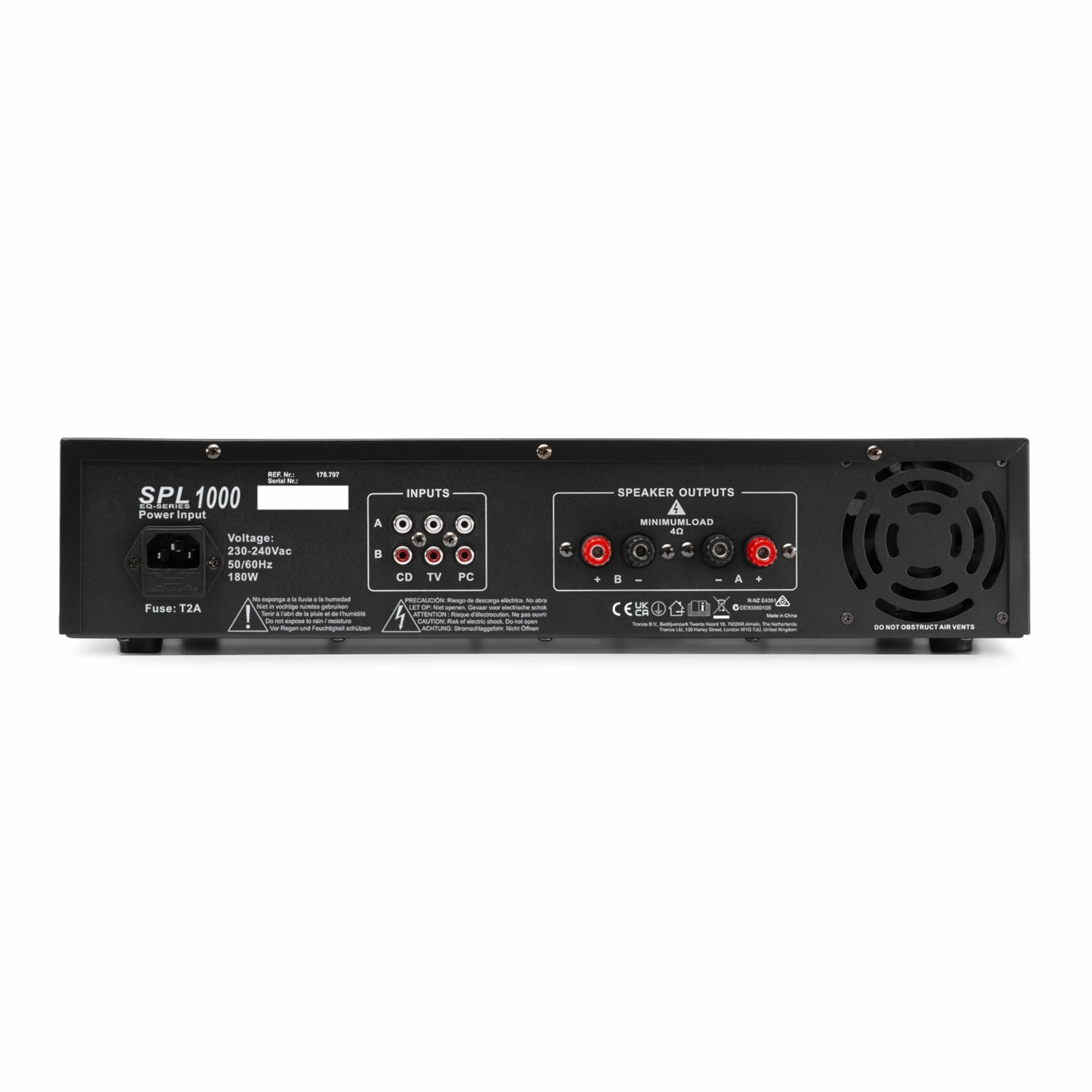 Max MAX28 - Pack de Altavoces para DJ, Incluye Amplificador, Amplificador de 1000 vatios, 2 Altavoces con Amplificador MAX28, Altavoces para Discoteca PA, Sistema de Altavoces para Discoteca DJ