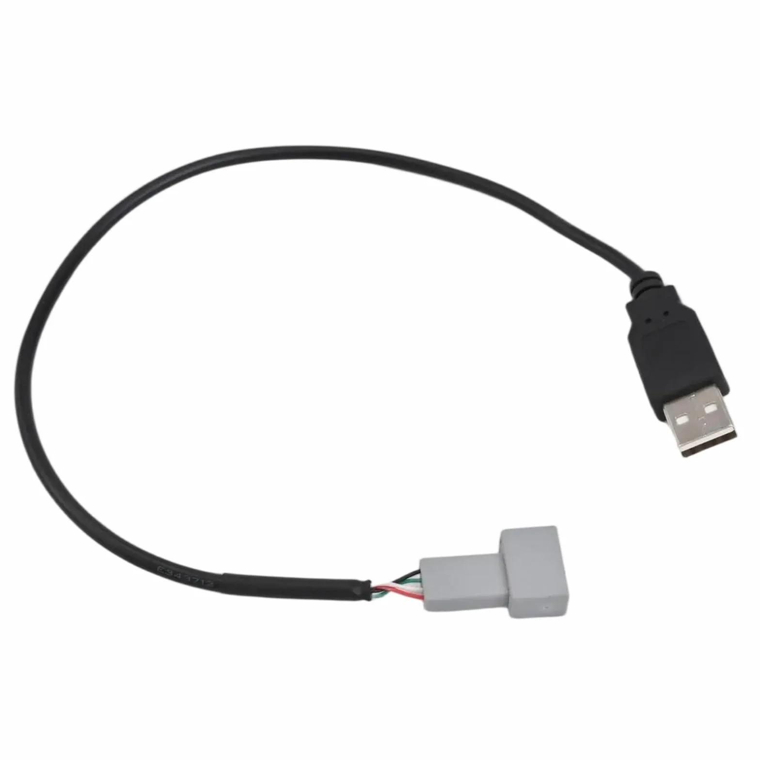 Cable adaptador USB para for kia para for hyundai para for android Multimedia de 4 pines hembra a macho Material ABS negro se adapta a radio de coche USB2.0 20CM conexión segura (USB)
